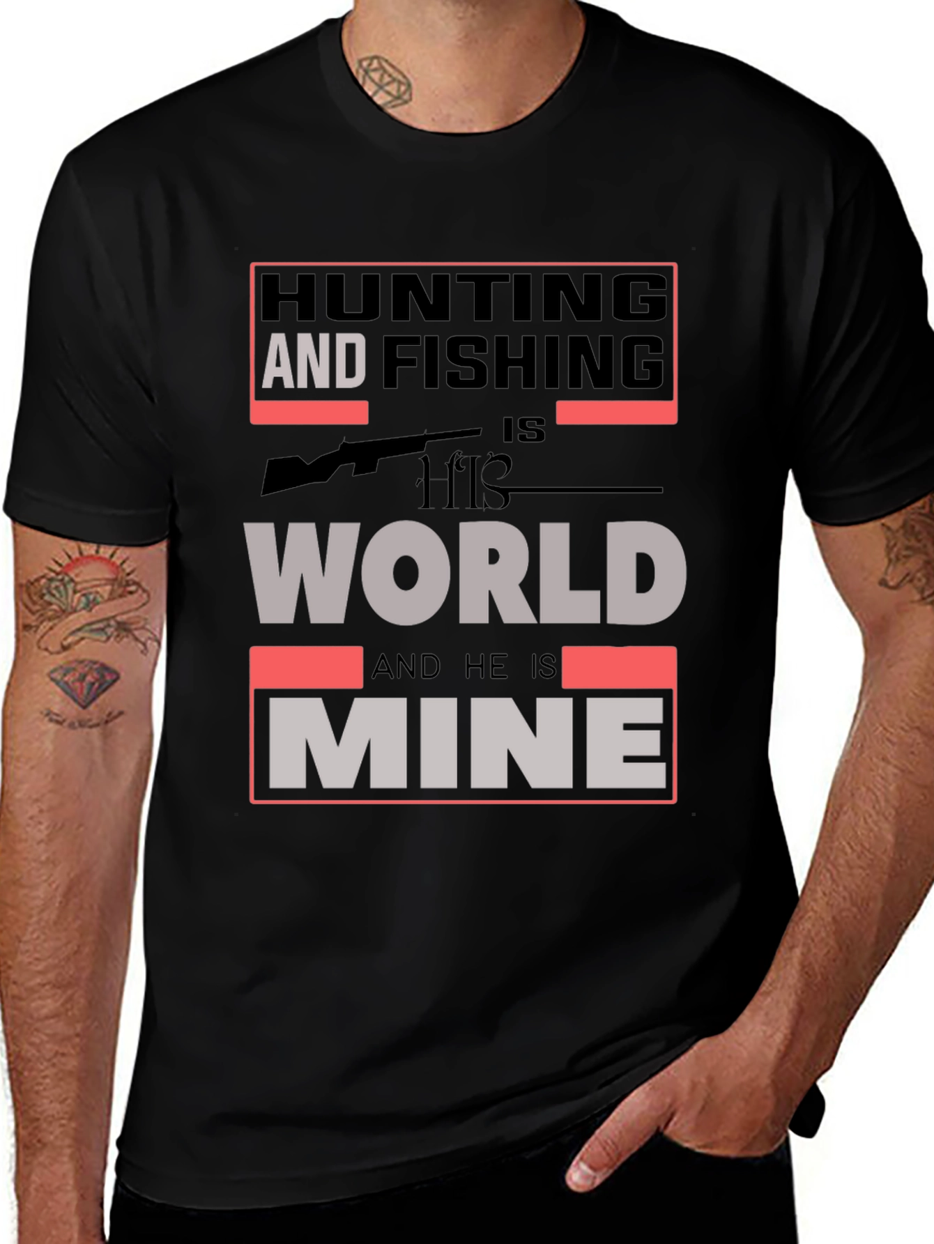 Hunting and Fishing Graphic T-Shirt