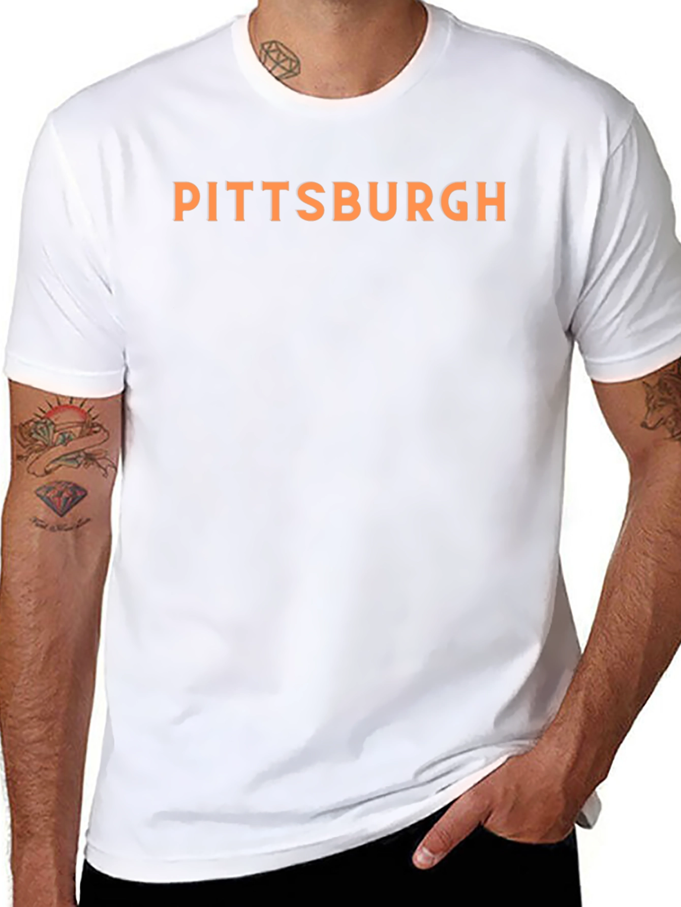 Pittsburgh Graphic Tee - Black Cotton T-Shirt