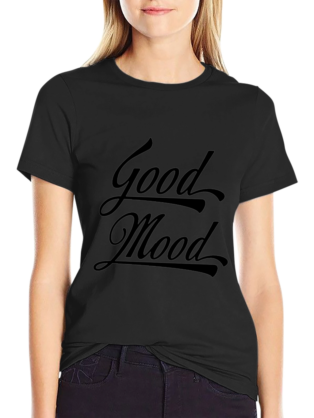 Good Mood Black T-Shirt - Stylish Casual Wear