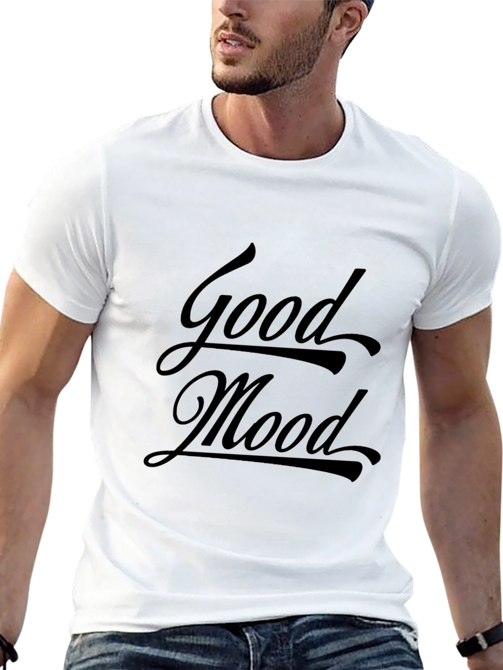 Good Mood Black T-Shirt - Stylish Casual Wear
