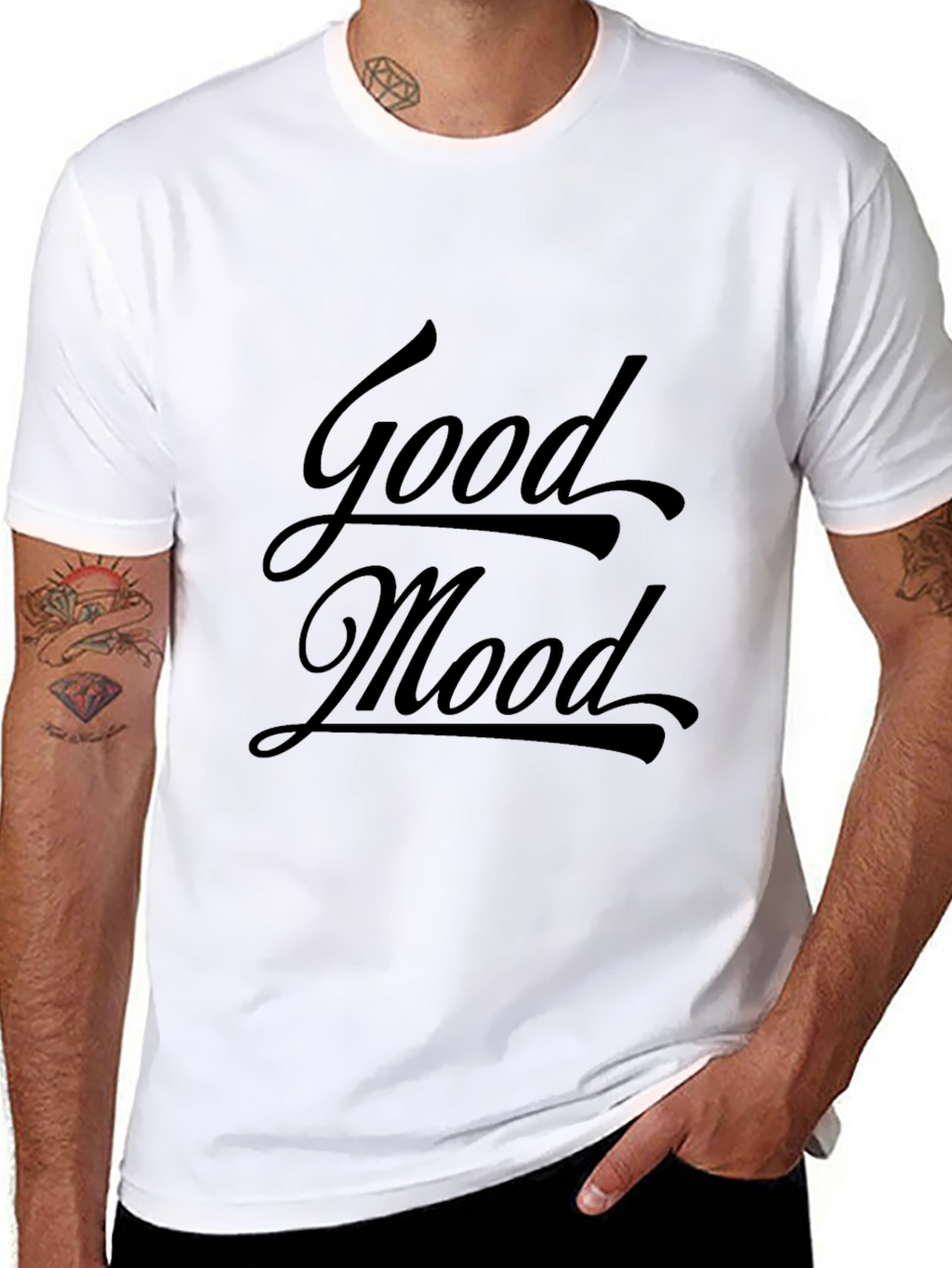 Good Mood Black T-Shirt - Stylish Casual Wear