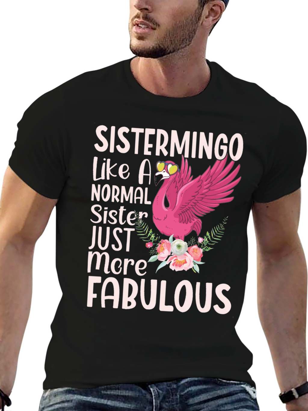 Sistermingo Fabulous Sister Black T-Shirt