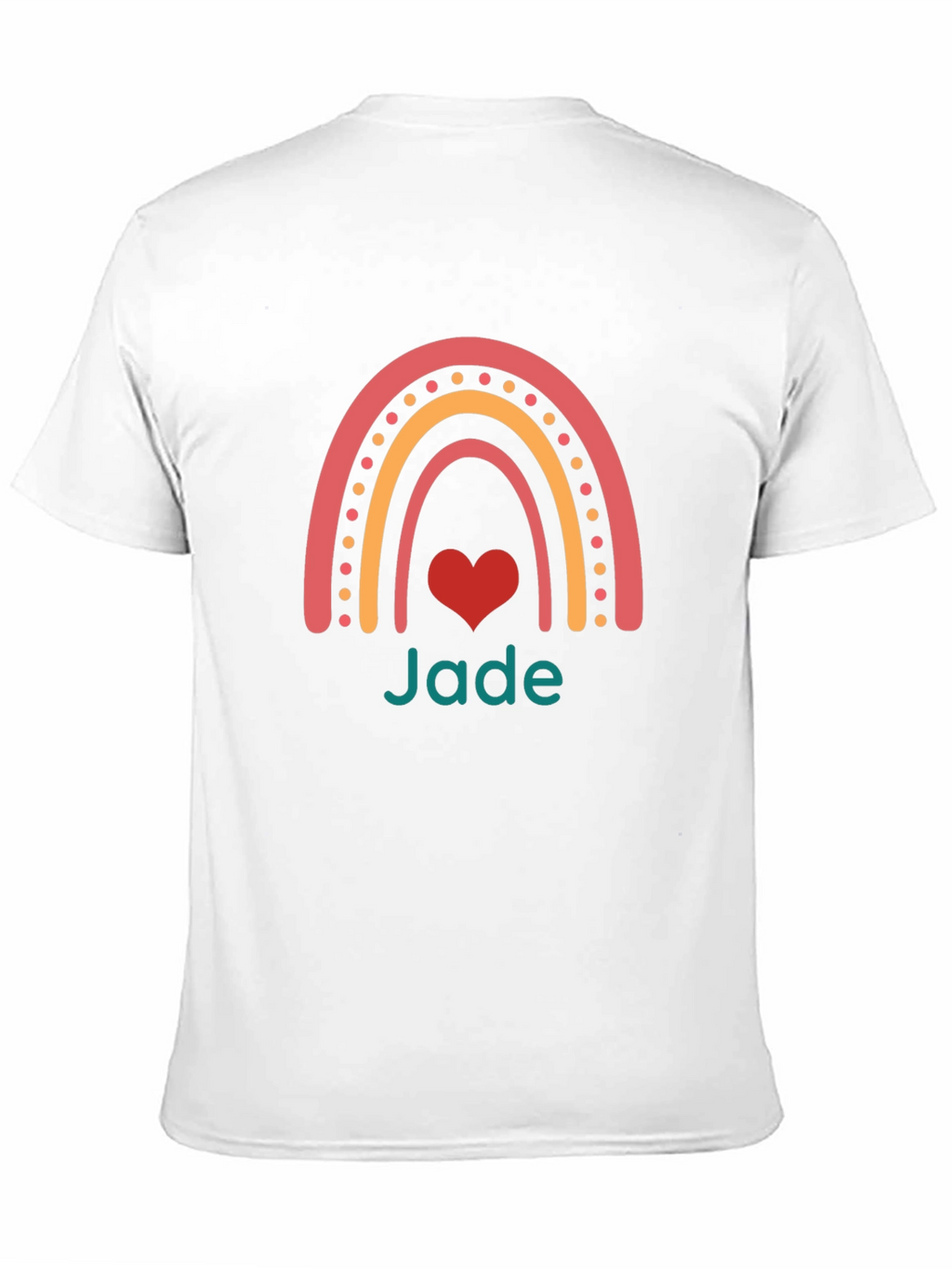 Rainbow Jade Heart Black T-Shirt