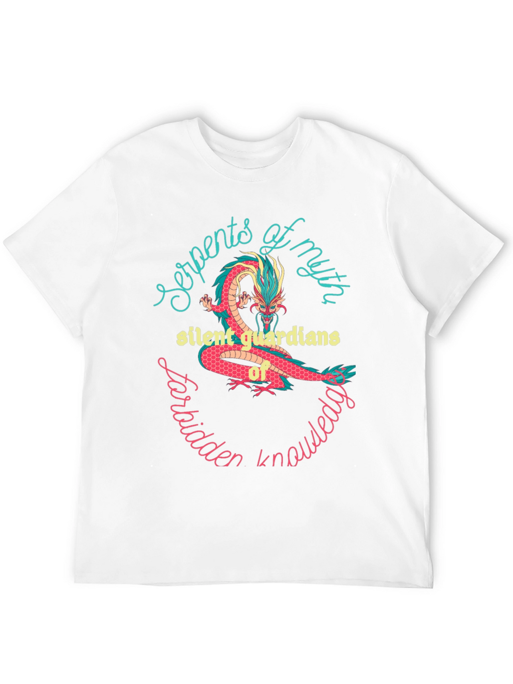 Mythical Dragon Graphic Tee - Forbidden Knowledge Shirt
