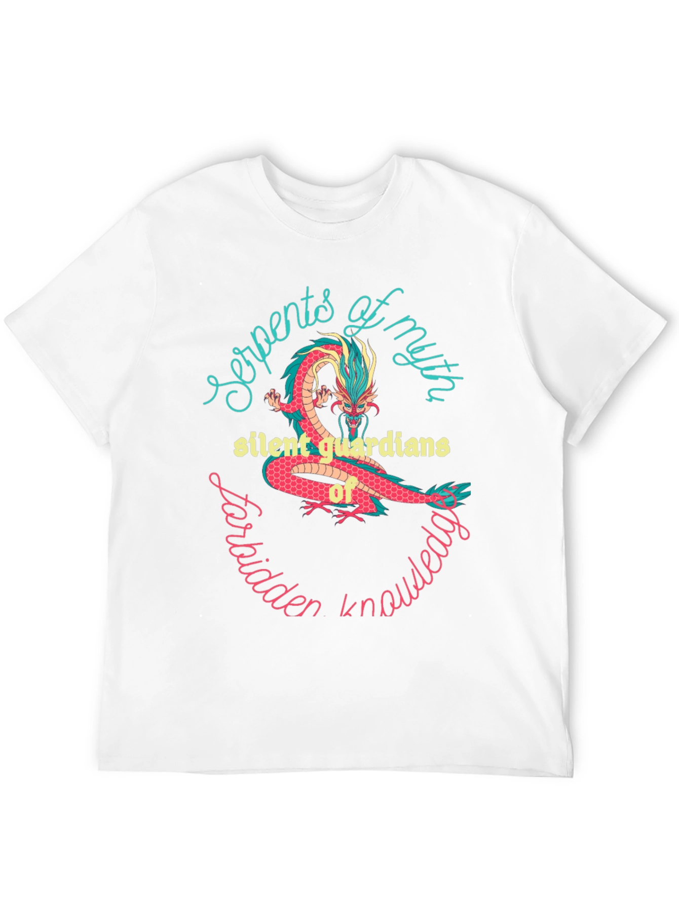 Mythical Dragon Graphic Tee - Forbidden Knowledge Shirt