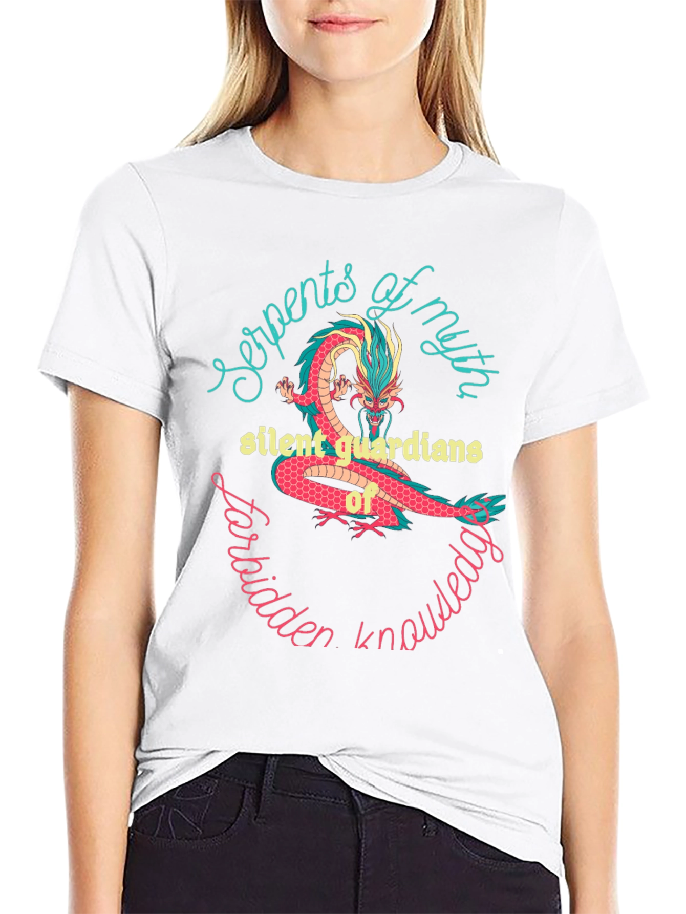 Mythical Dragon Graphic Tee - Forbidden Knowledge Shirt