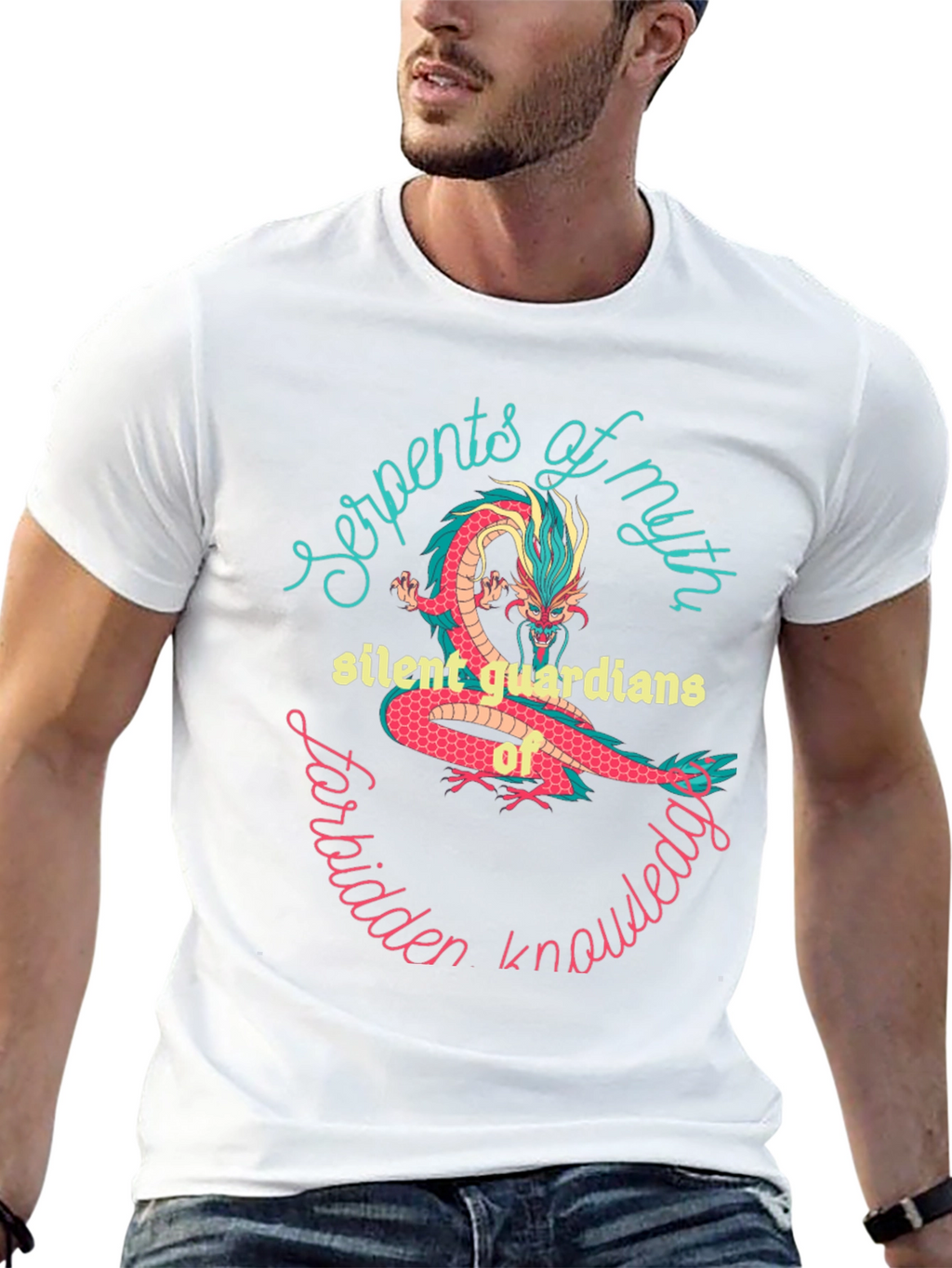 Mythical Dragon Graphic Tee - Forbidden Knowledge Shirt