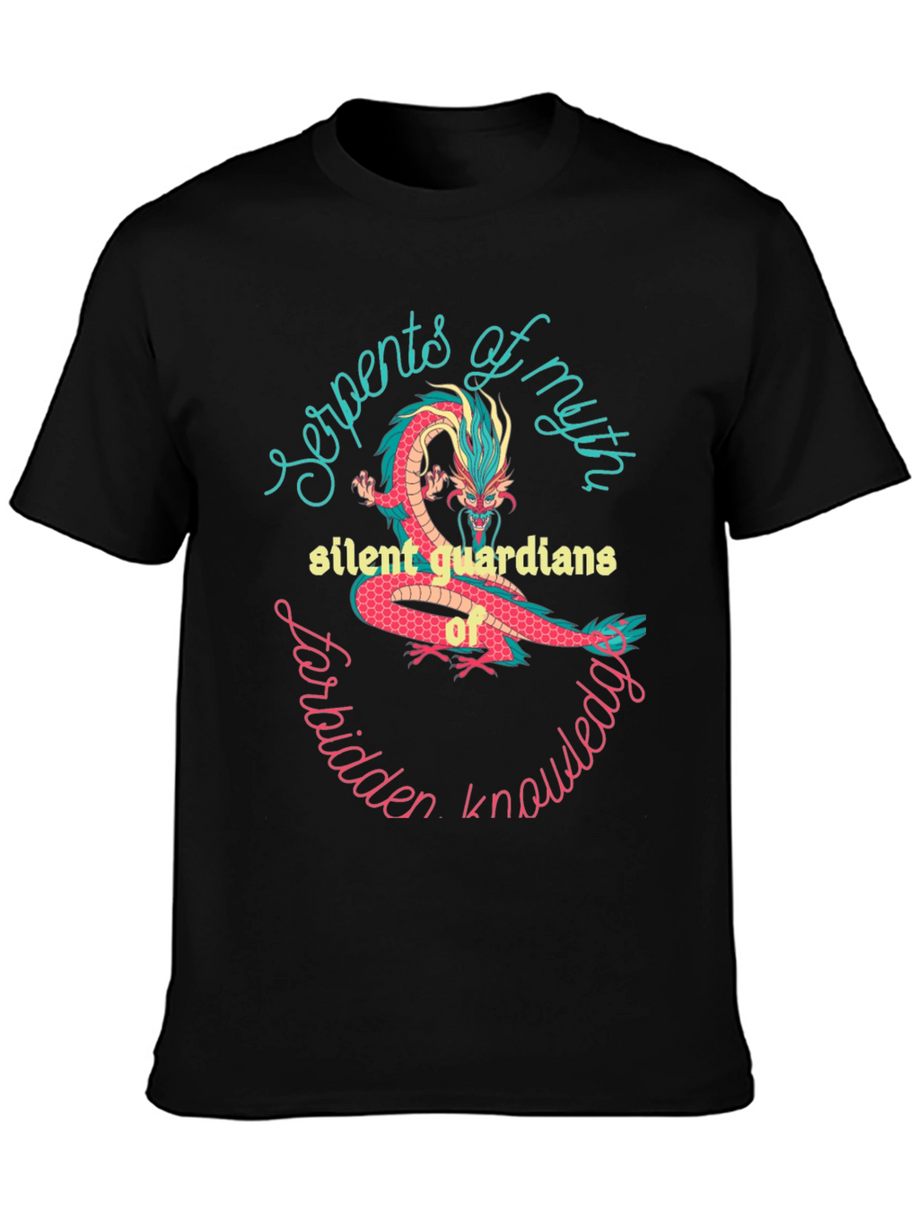 Mythical Dragon Graphic Tee - Forbidden Knowledge Shirt