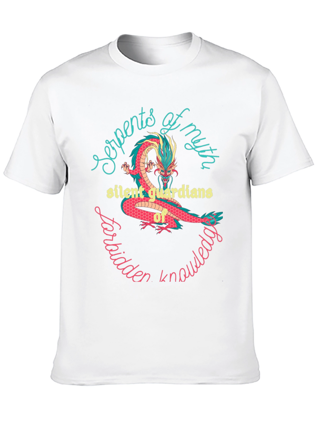 Mythical Dragon Graphic Tee - Forbidden Knowledge Shirt