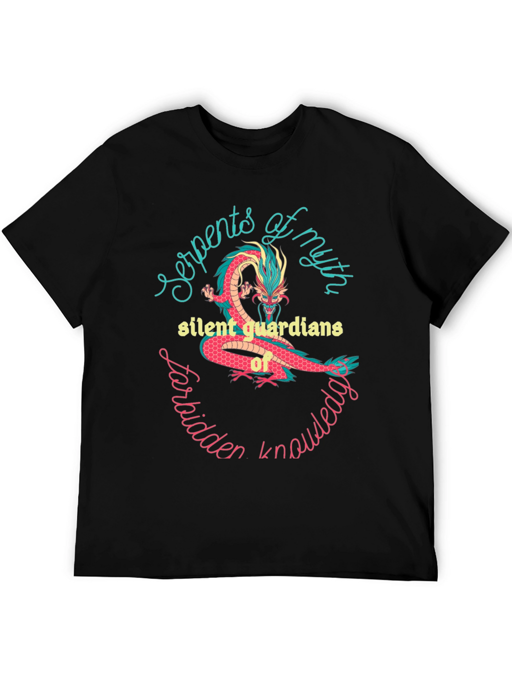 Mythical Dragon Graphic Tee - Forbidden Knowledge Shirt