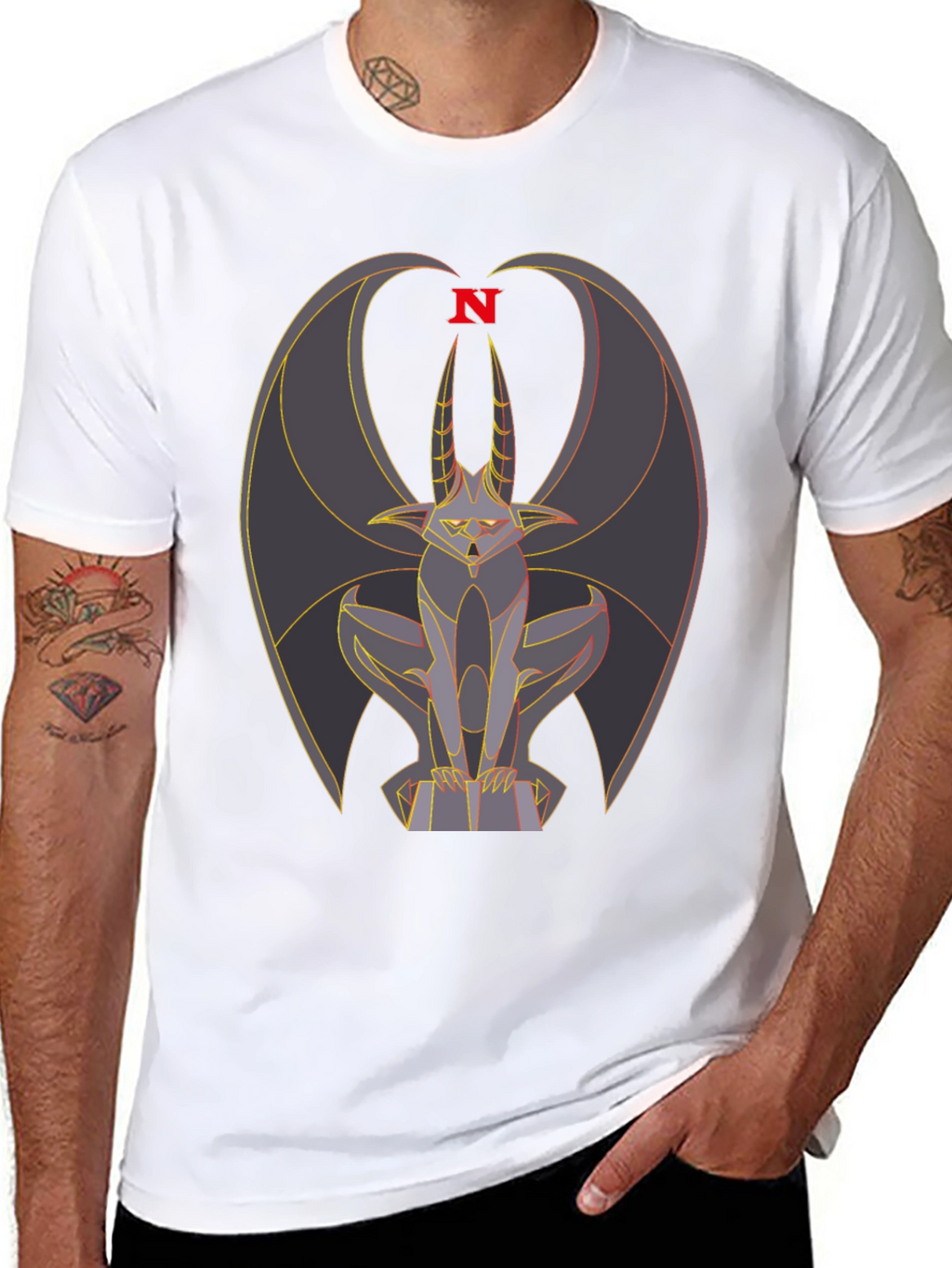 Gargoyle Graphic Tee - Gothic Style