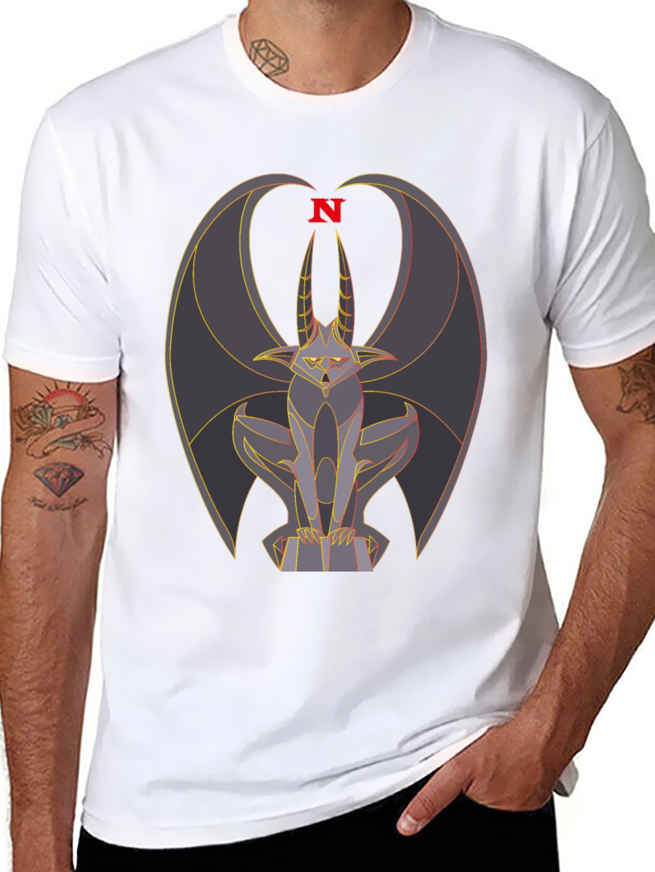 Gargoyle Graphic Tee - Gothic Style
