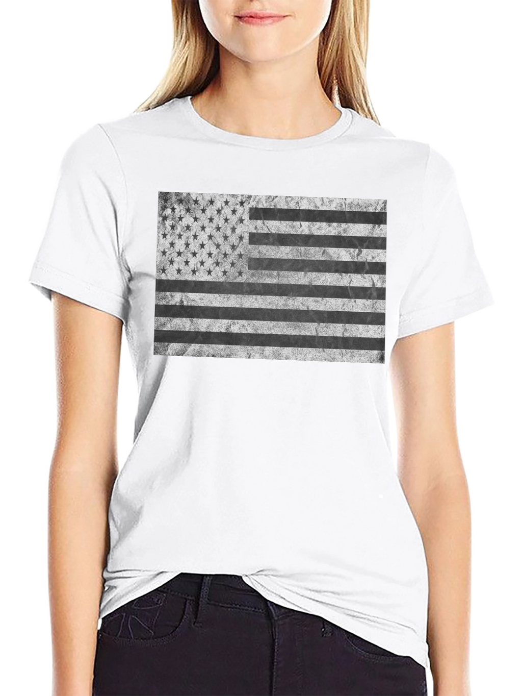 Distressed American Flag Graphic Tee