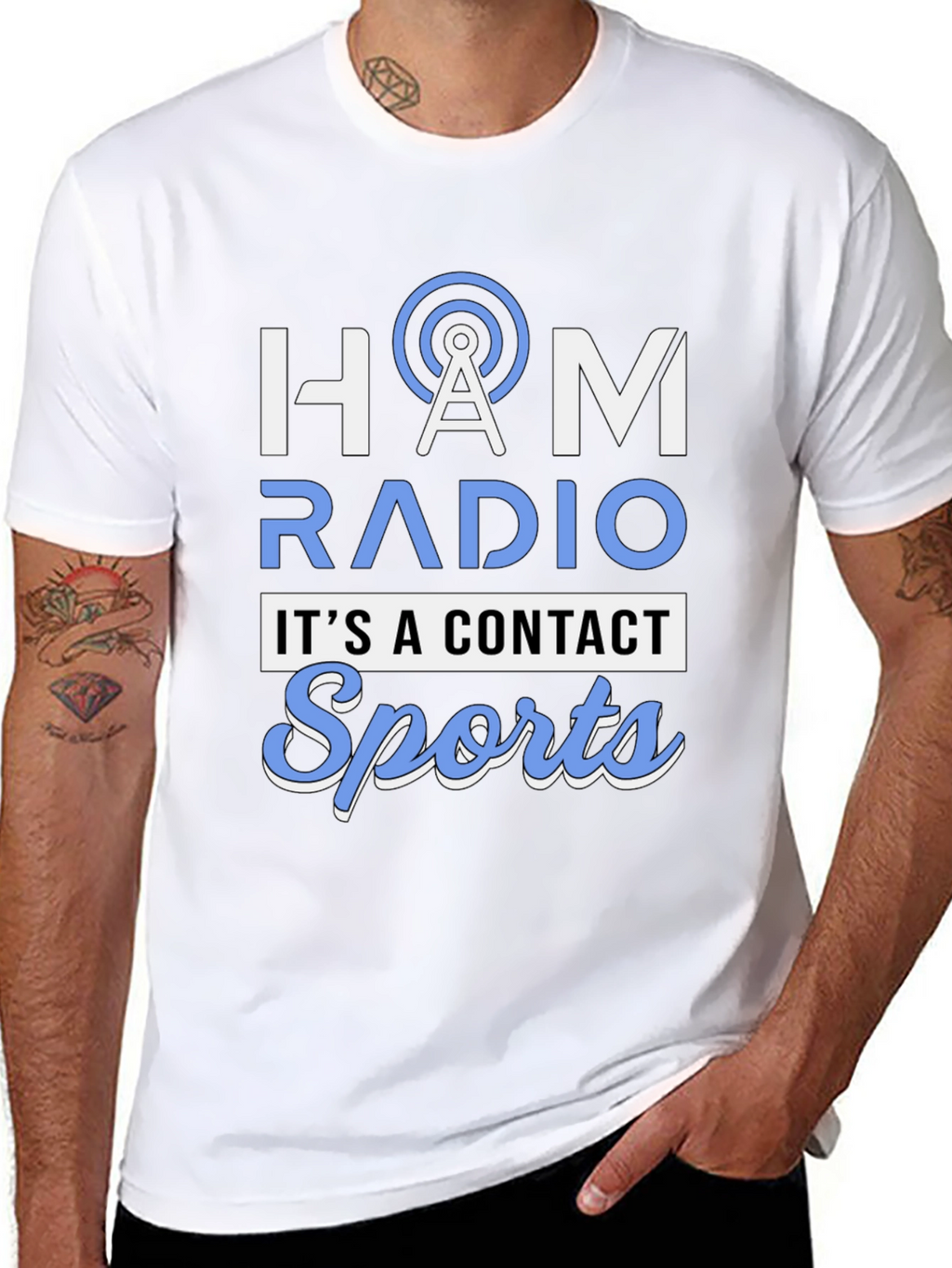 HAM Radio Contact Sports Graphic Tee