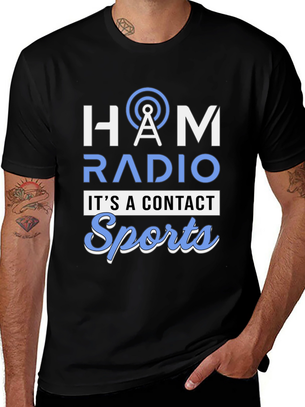 HAM Radio Contact Sports Graphic Tee