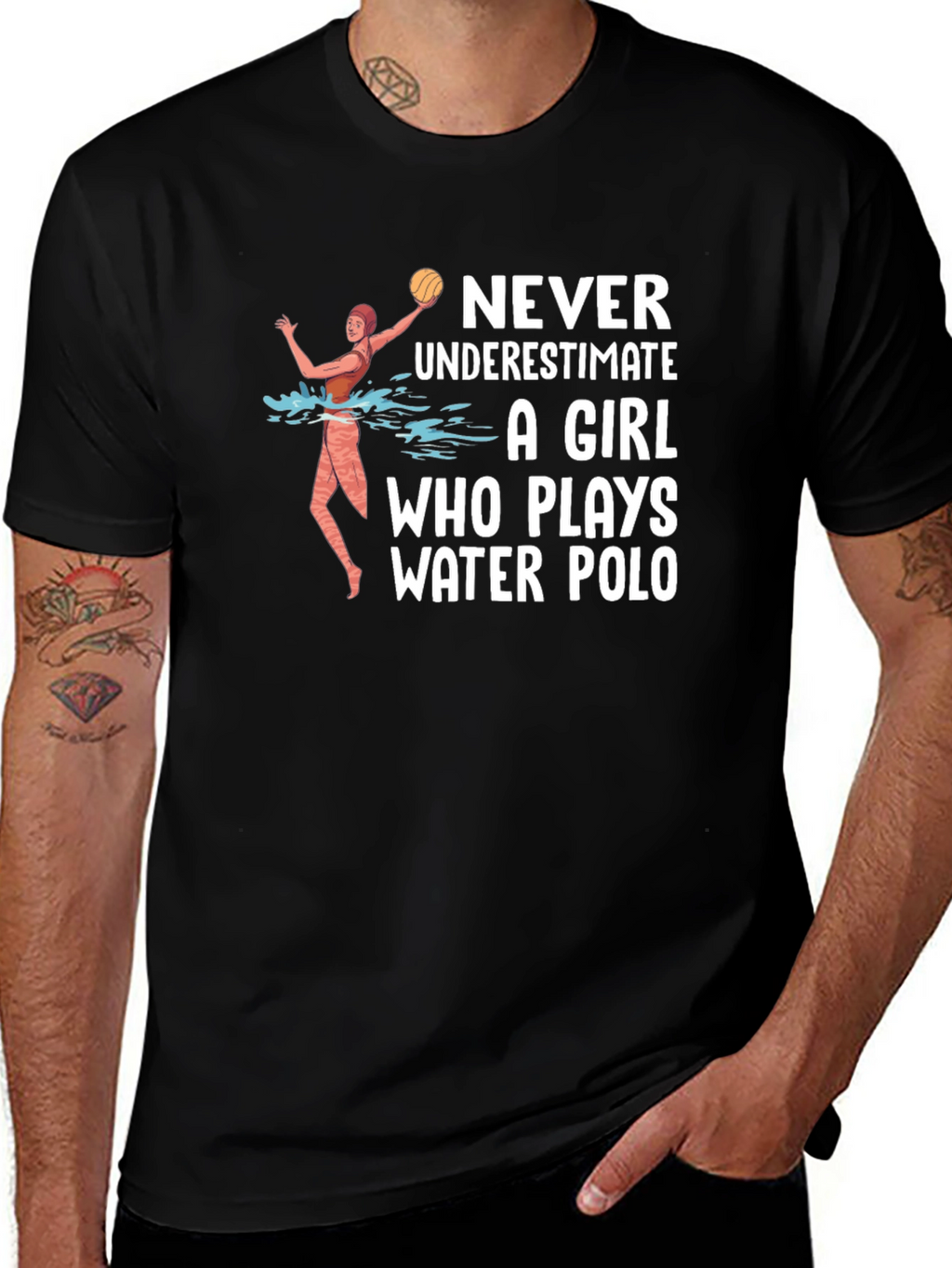 Water Polo Girl T-Shirt - Never Underestimate