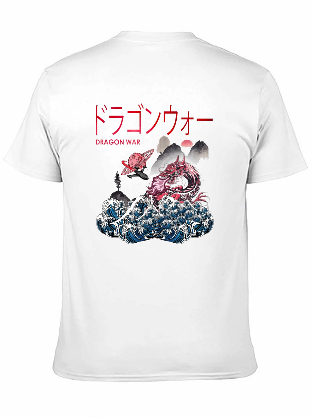 Dragon War Graphic Tee - Japanese Art Style