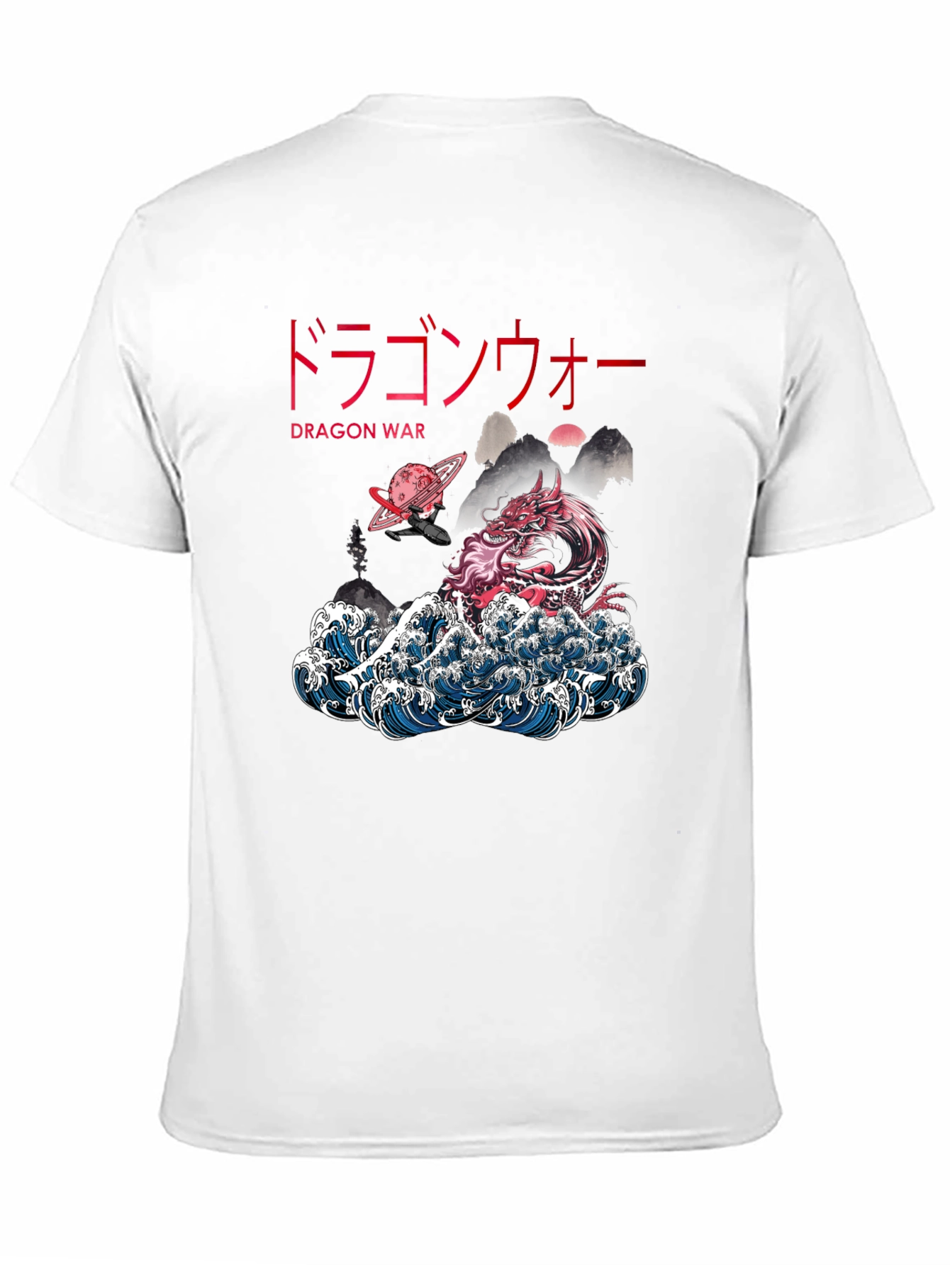 Dragon War Graphic Tee - Japanese Art Style
