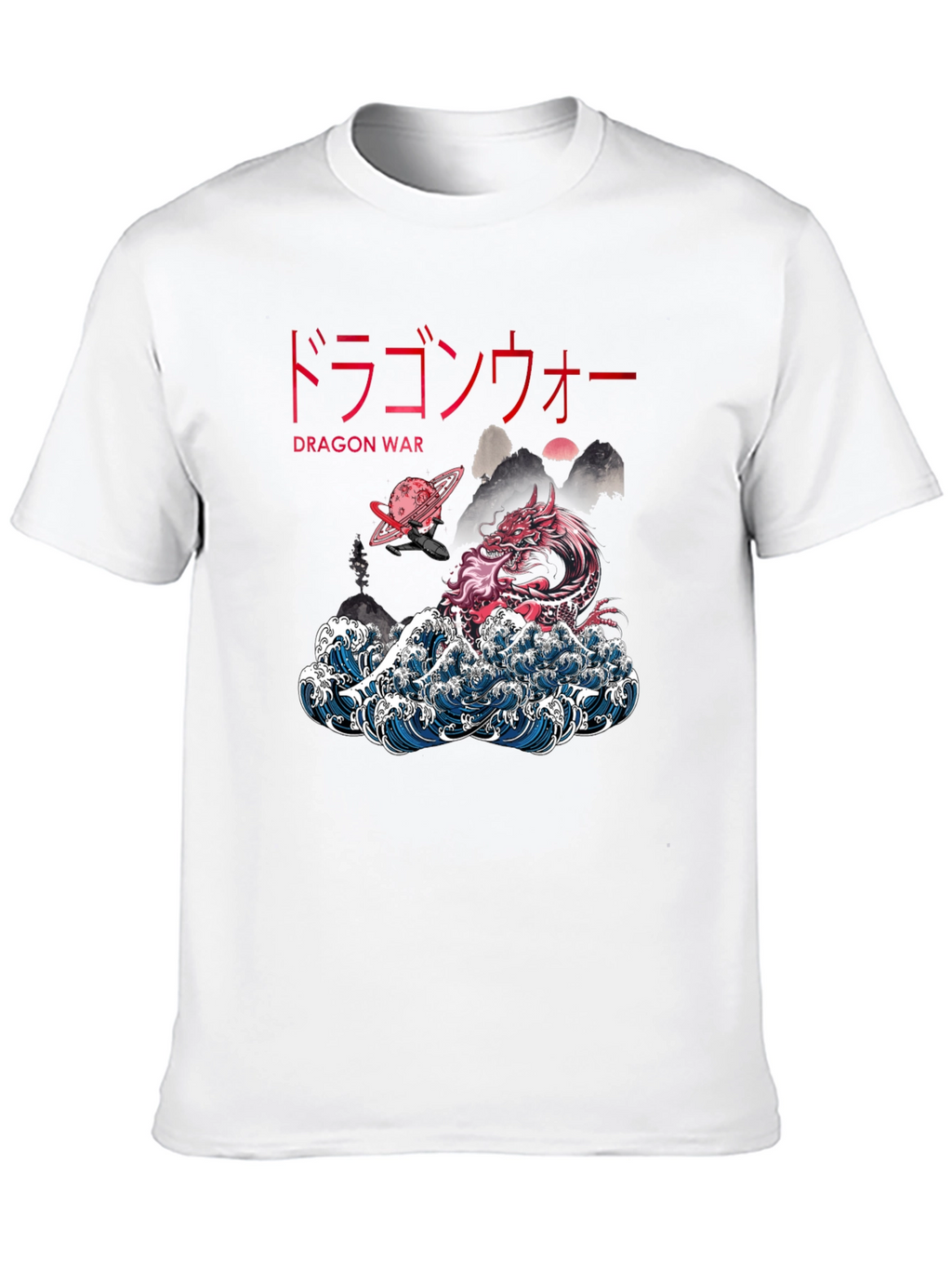 Dragon War Graphic Tee - Japanese Art Style