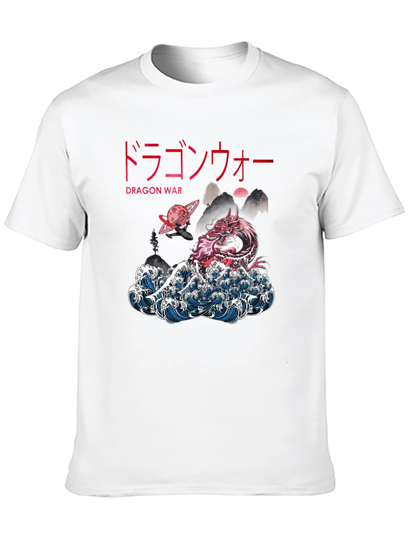 Dragon War Graphic Tee - Japanese Art Style