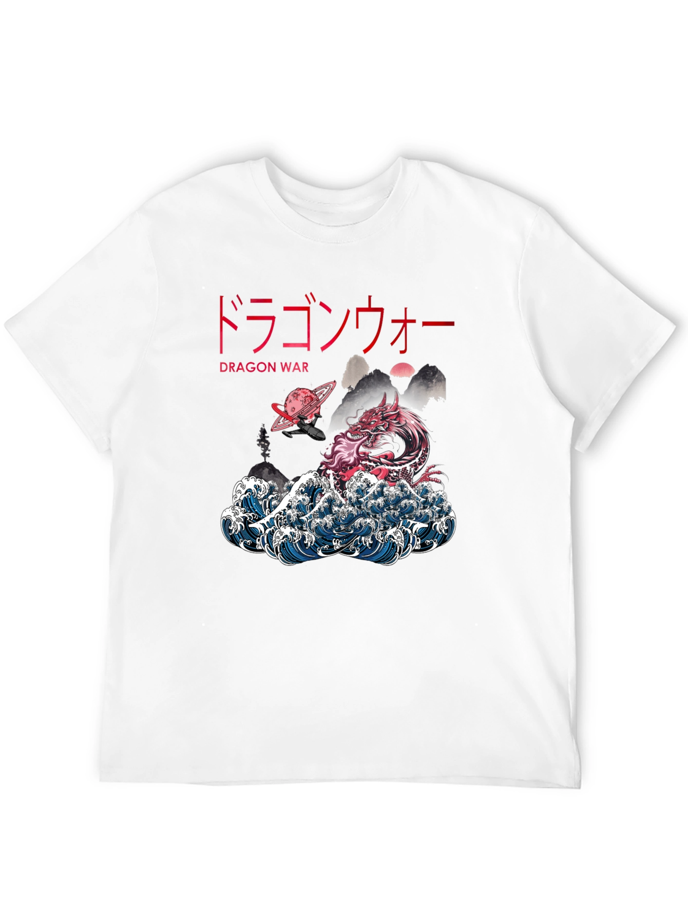 Dragon War Graphic Tee - Japanese Art Style