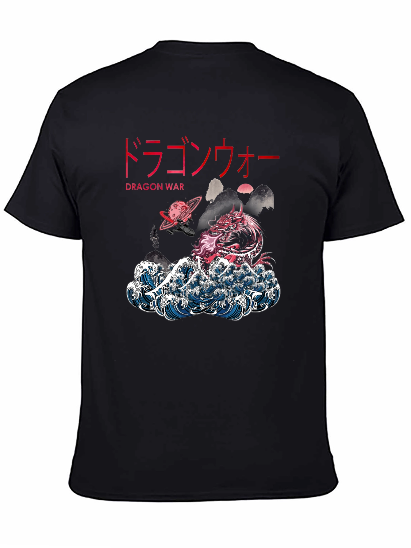 Dragon War Graphic Tee - Japanese Art Style