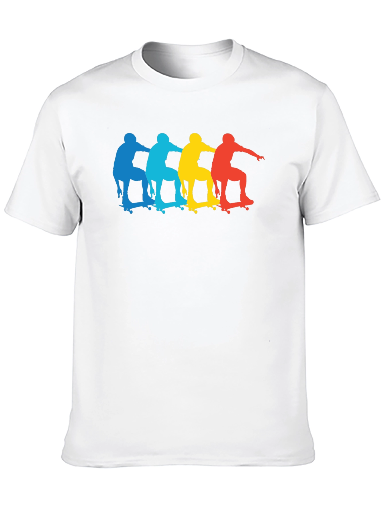 Skateboarder Silhouette Graphic Black T-Shirt