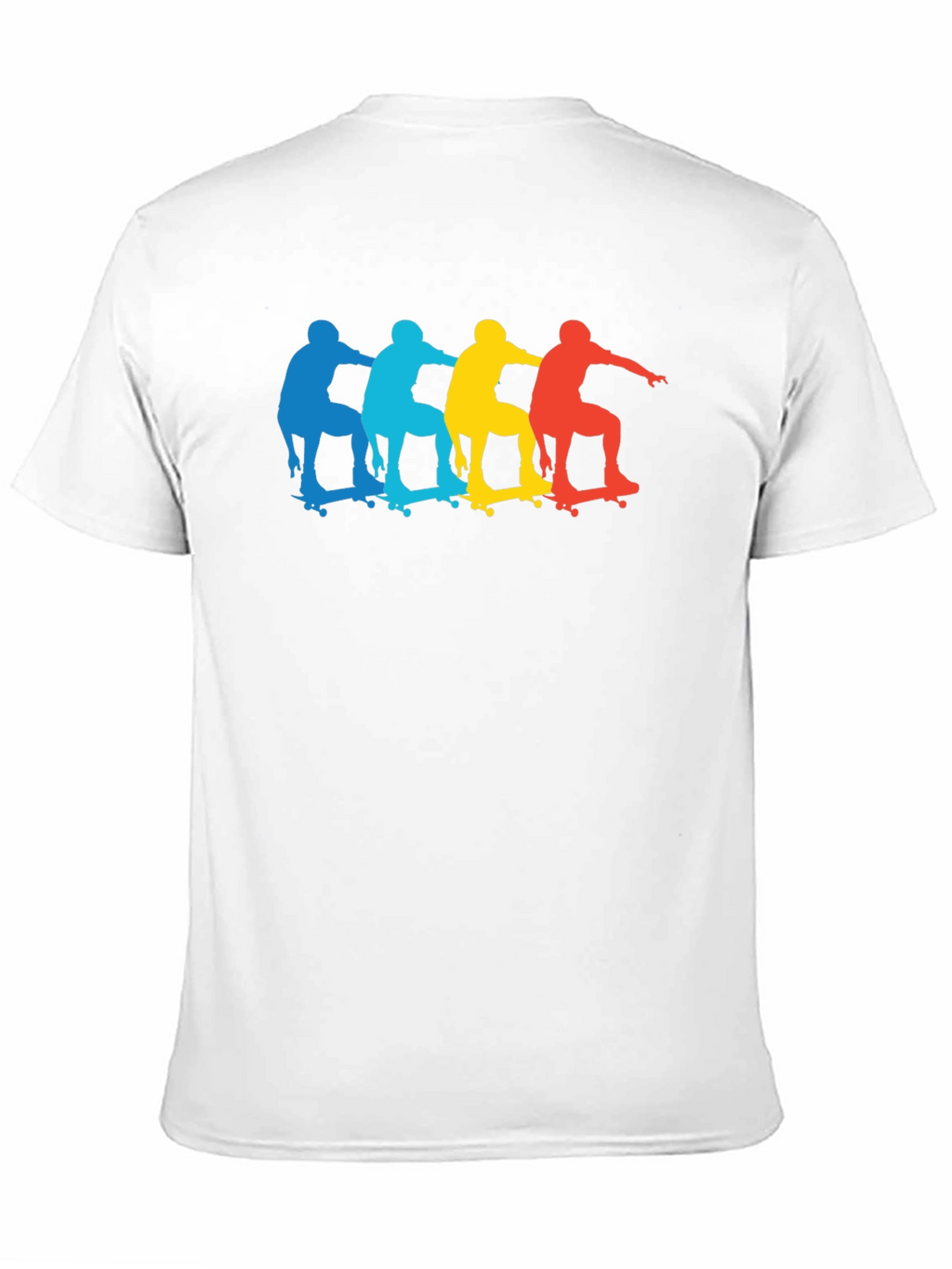 Skateboarder Silhouette Graphic Black T-Shirt