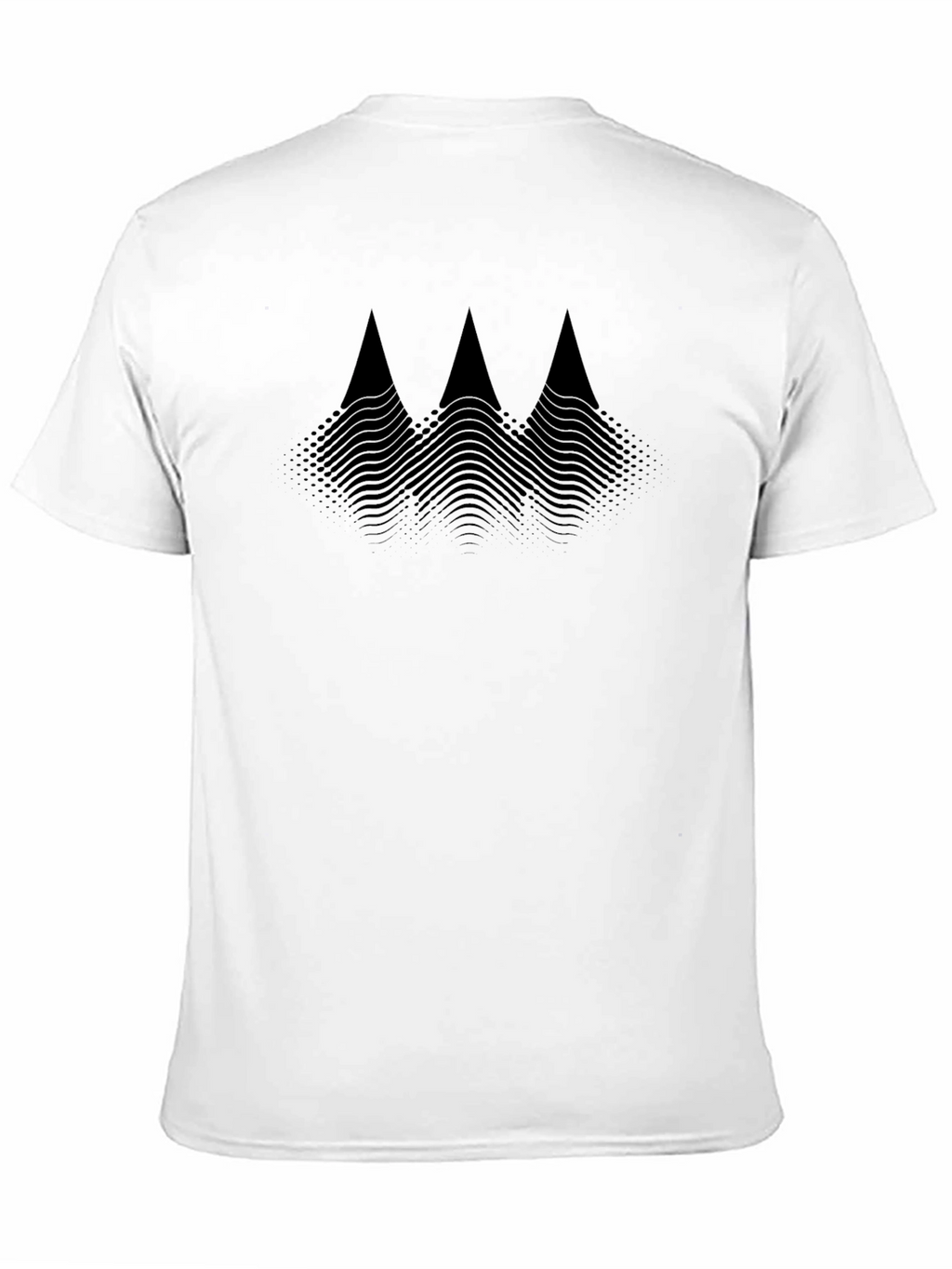 Abstract Mountain Graphic Black T-Shirt