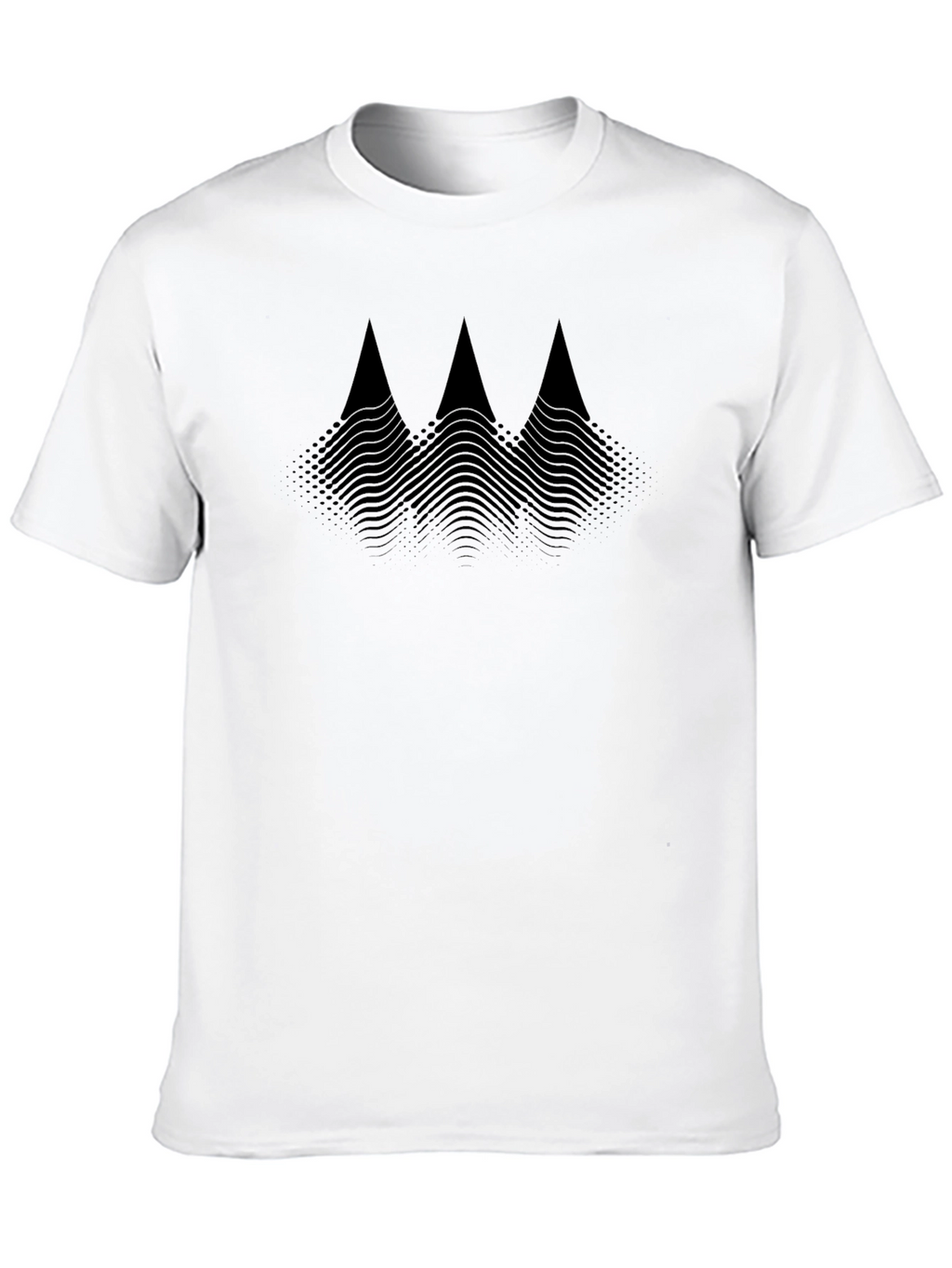 Abstract Mountain Graphic Black T-Shirt