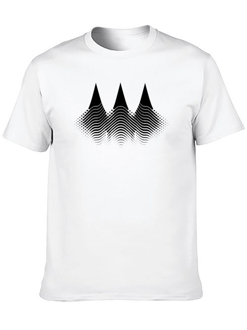 Abstract Mountain Graphic Black T-Shirt
