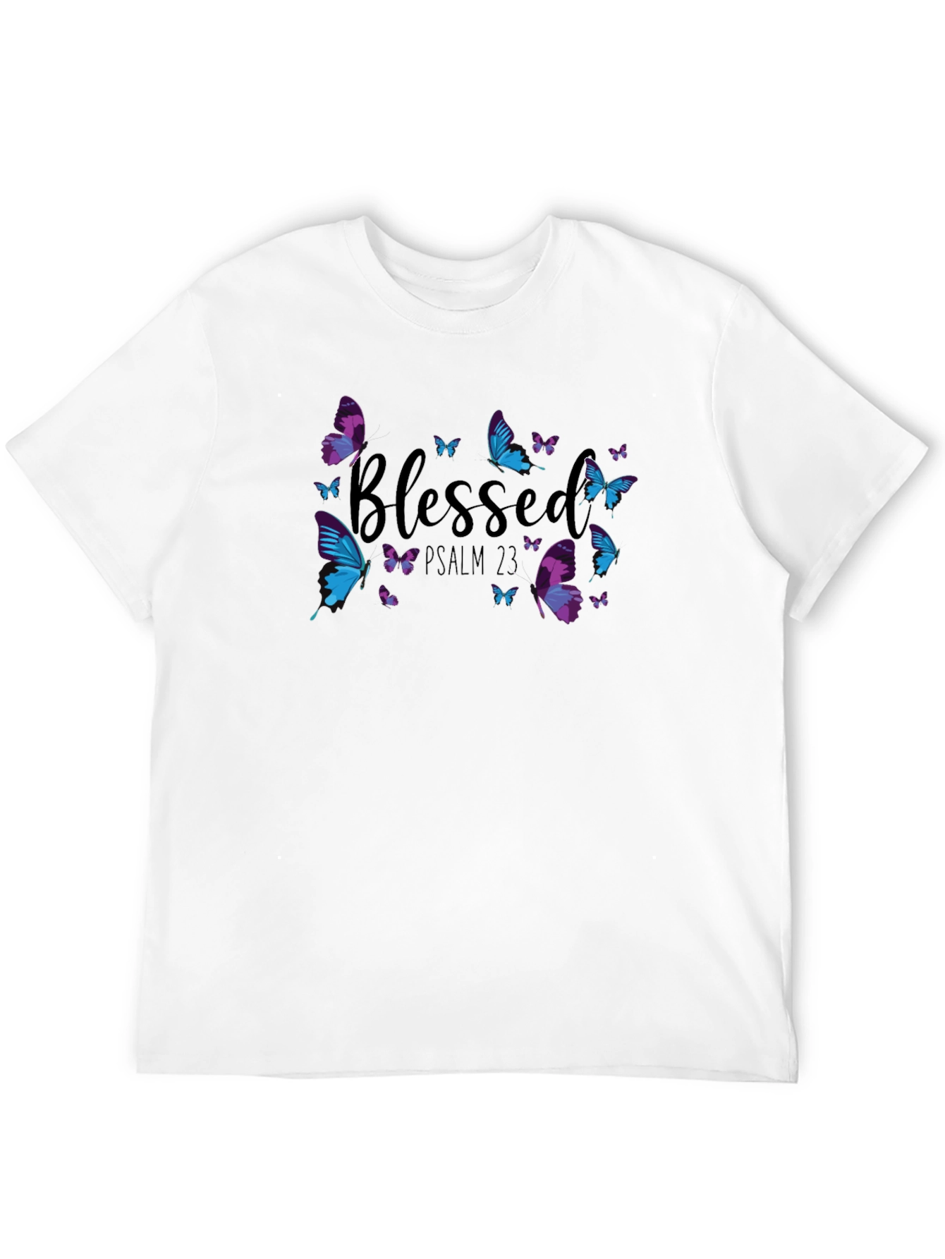 Blessed Psalm 23 Butterfly T-Shirt