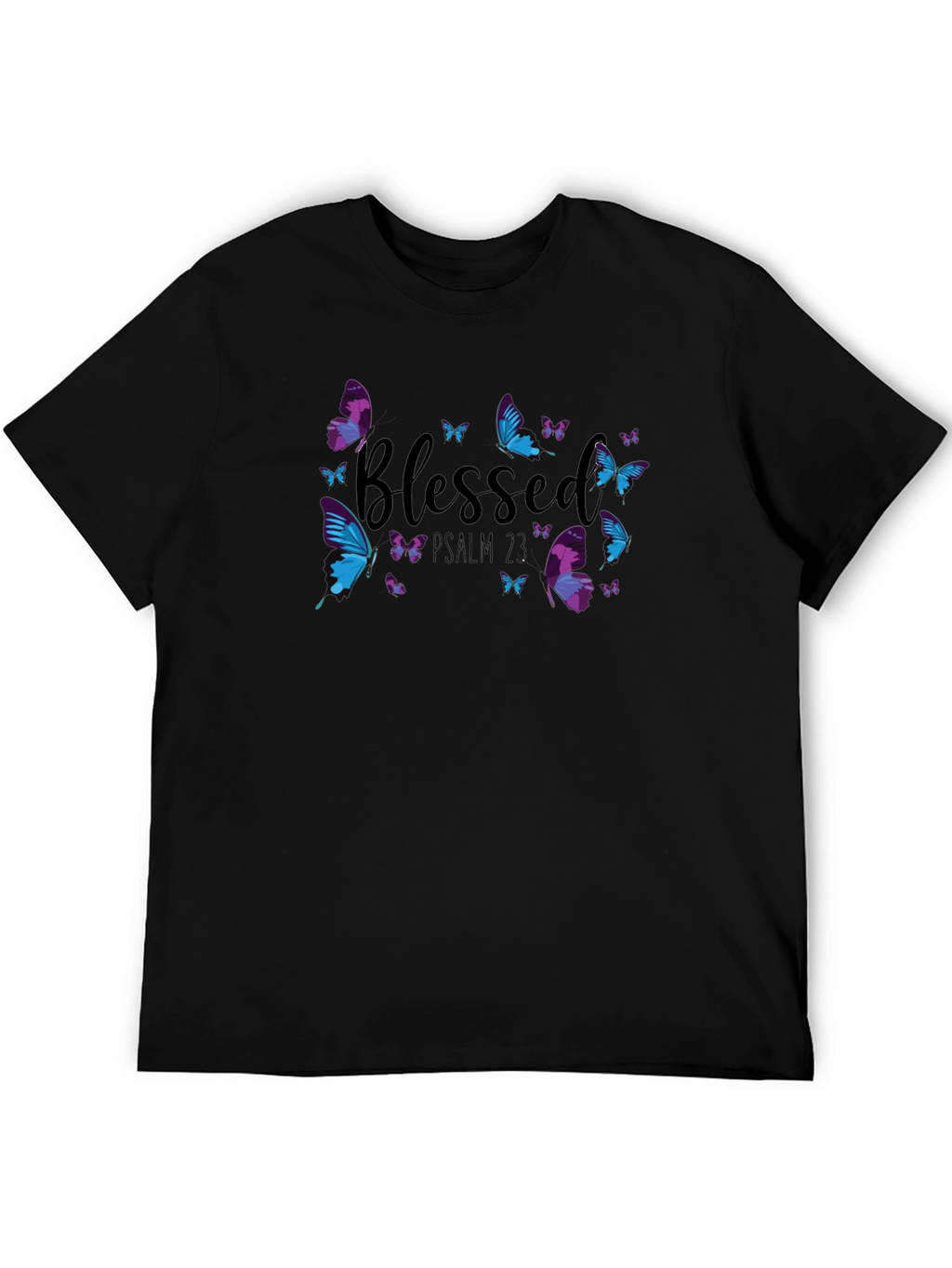 Blessed Psalm 23 Butterfly T-Shirt