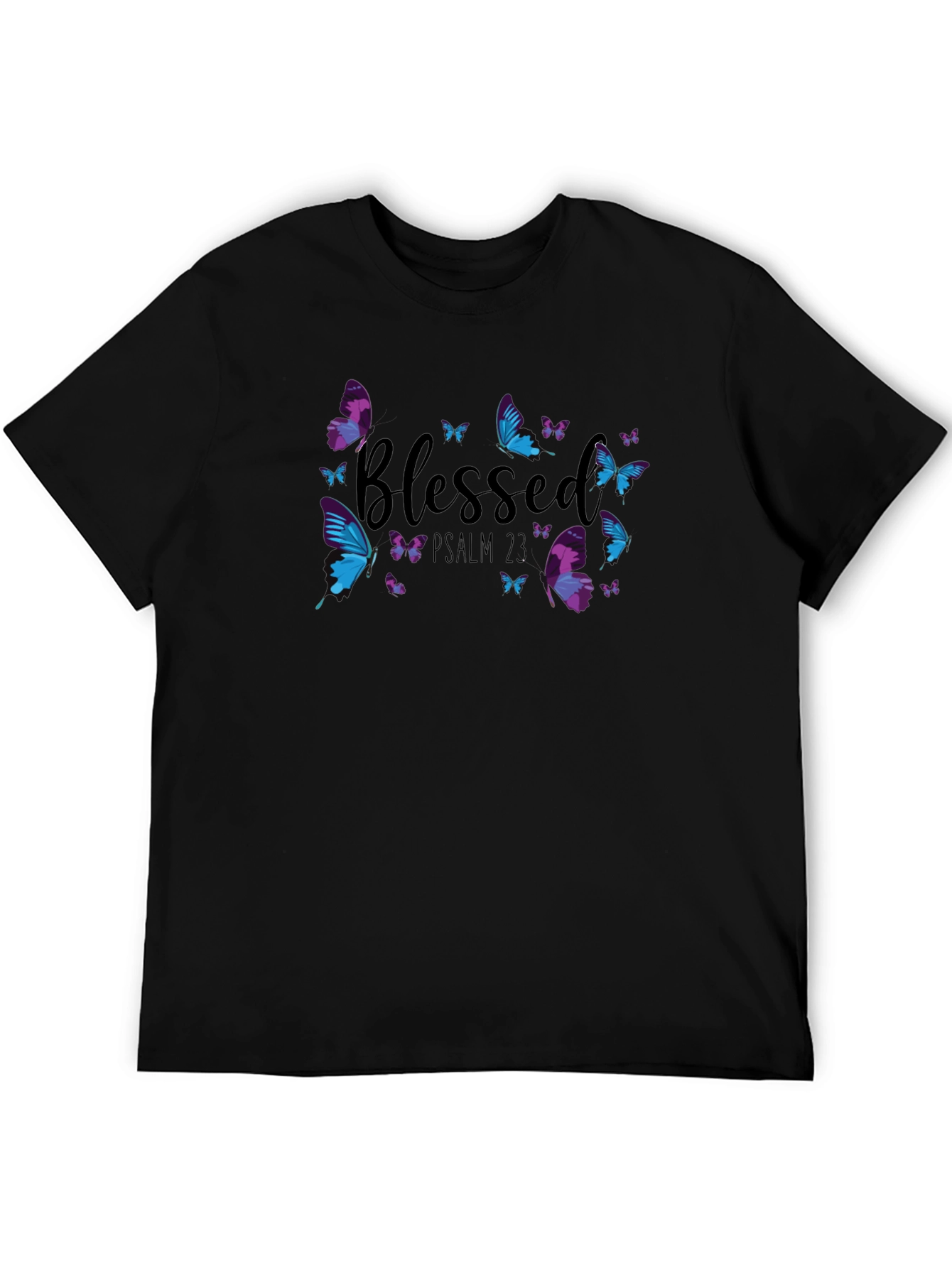 Blessed Psalm 23 Butterfly T-Shirt