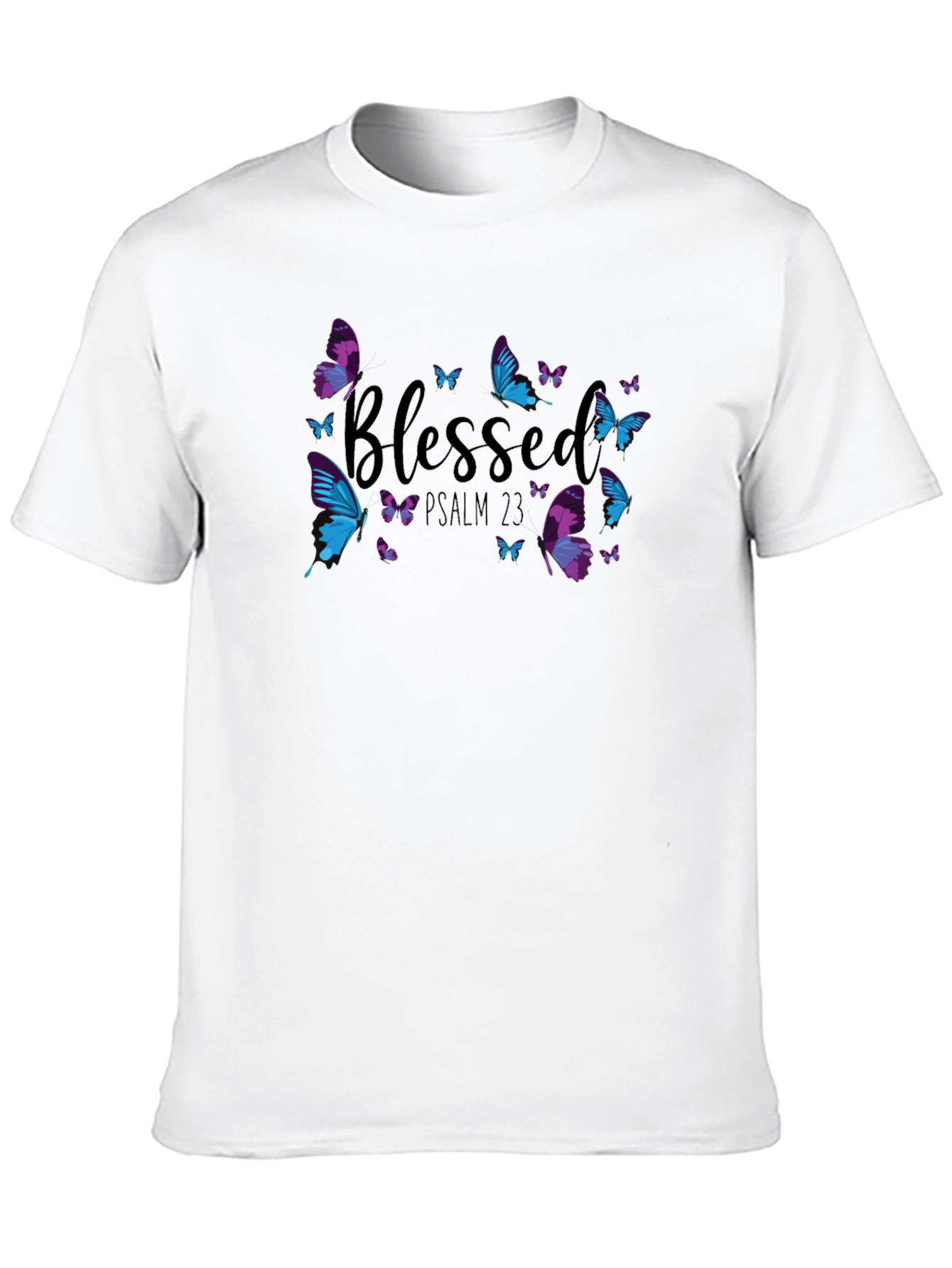 Blessed Psalm 23 Butterfly T-Shirt