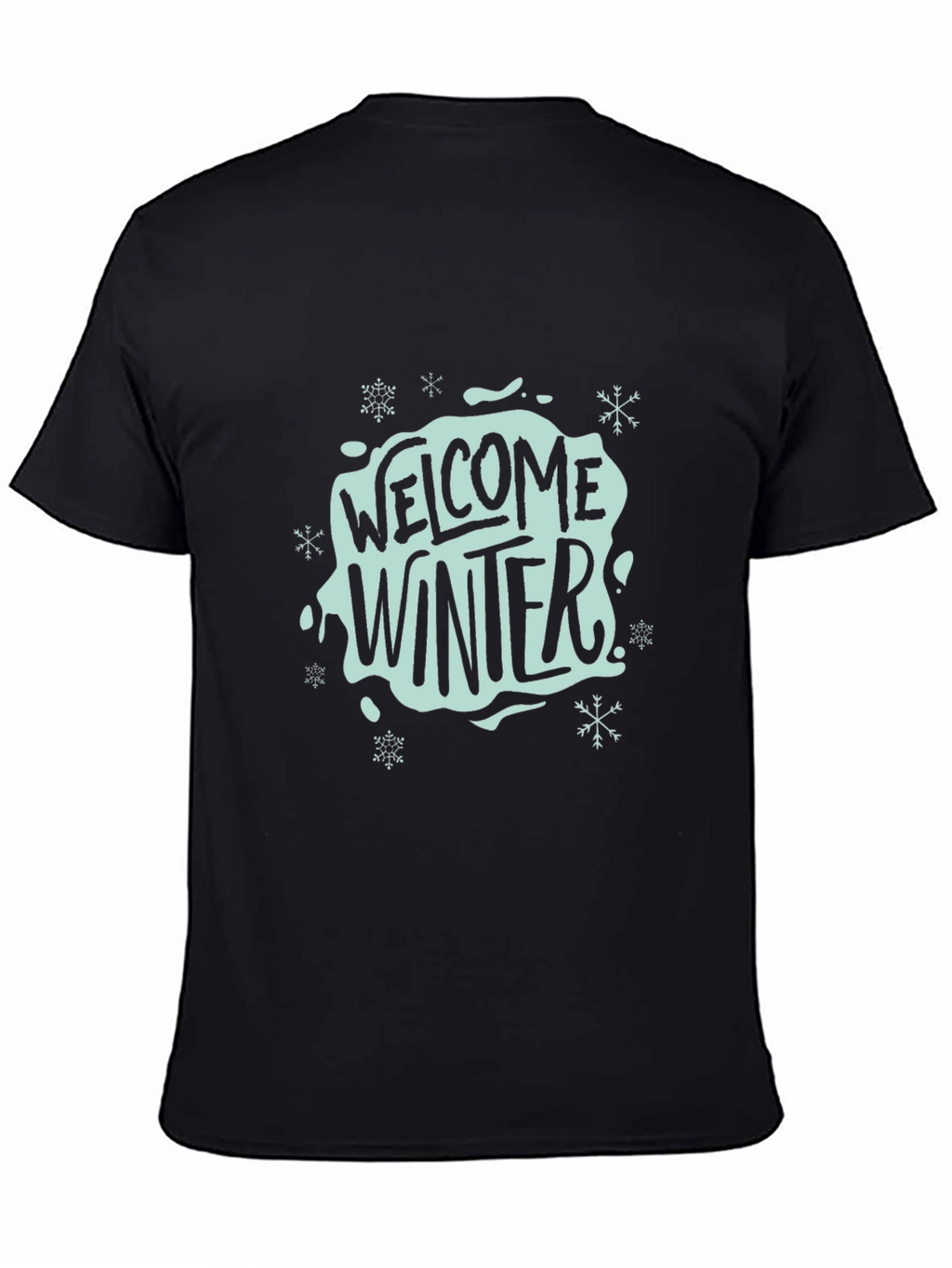 Welcome Winter Black Graphic Tee