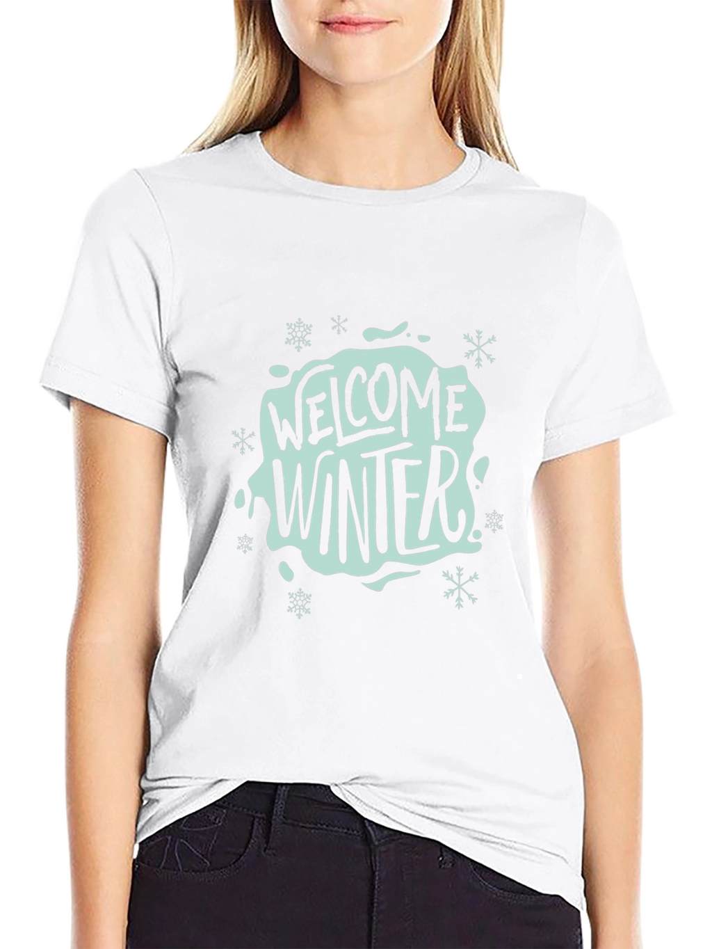 Welcome Winter Black Graphic Tee