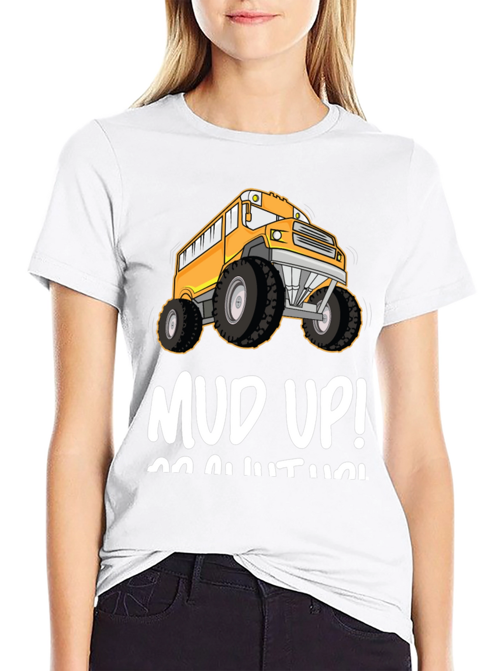 Mud Up! Monster School Bus T-Shirt