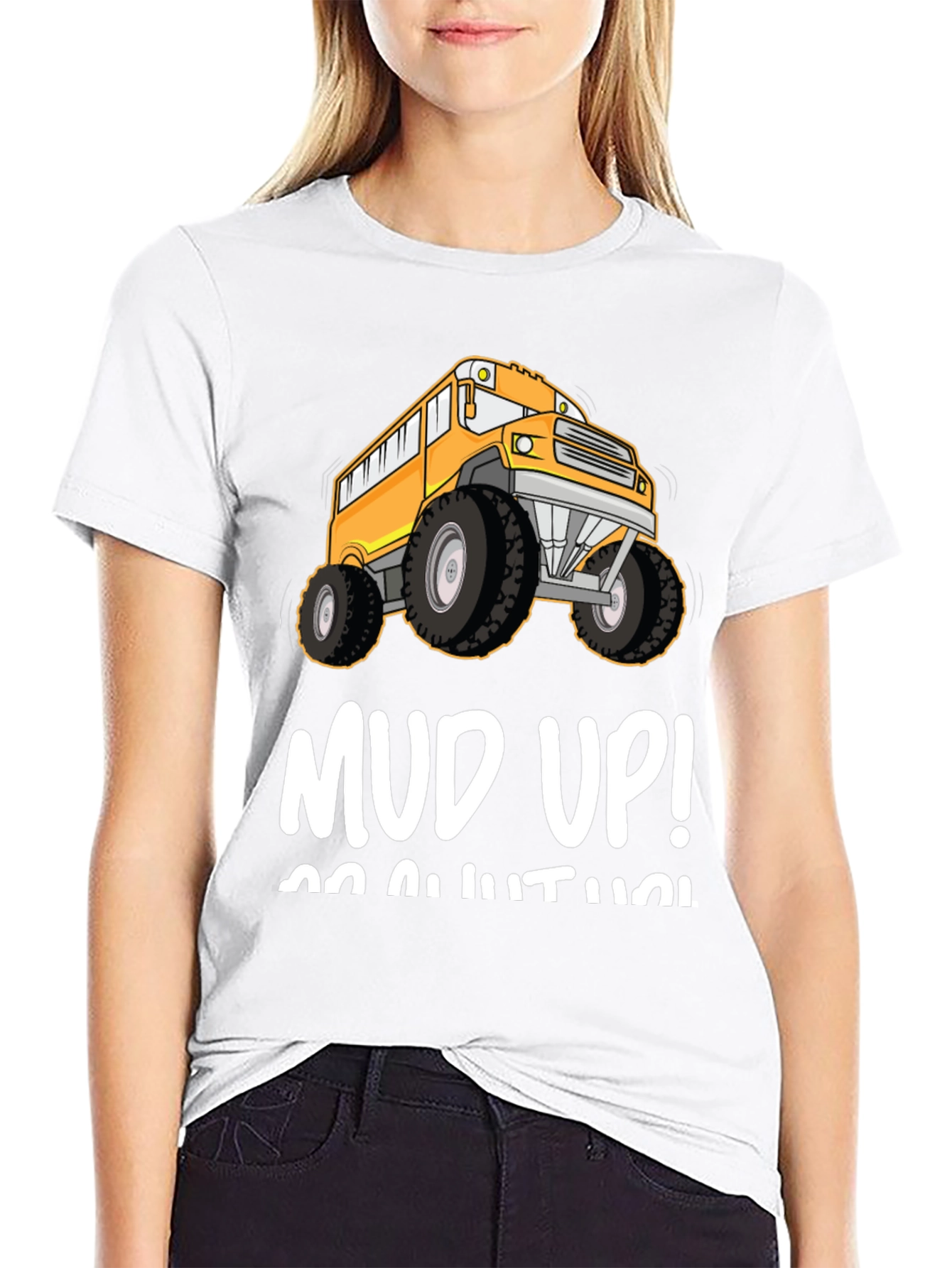 Mud Up! Monster School Bus T-Shirt