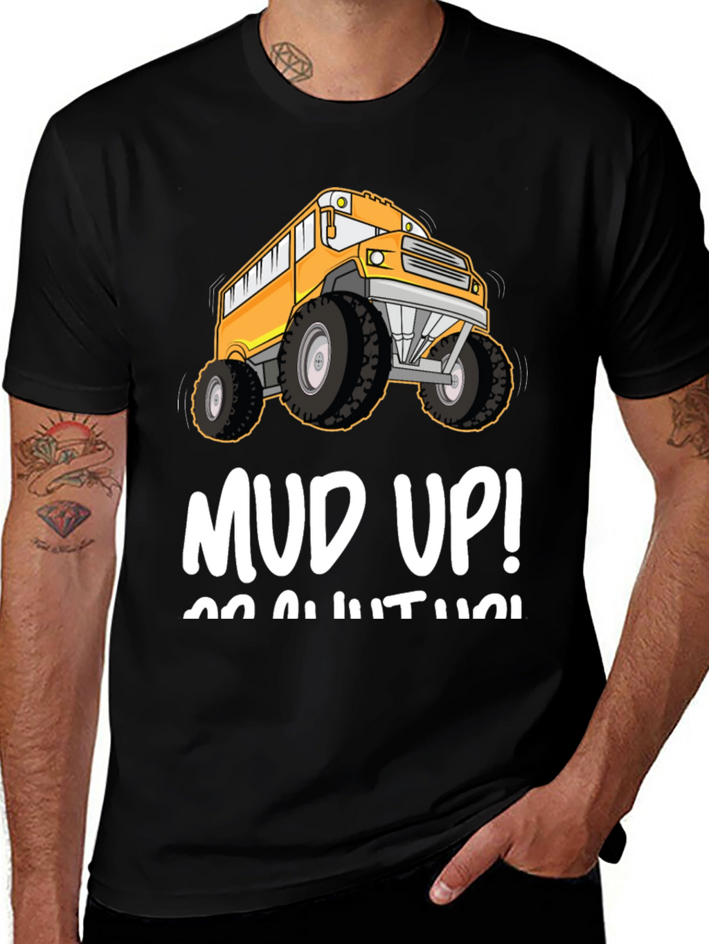 Mud Up! Monster School Bus T-Shirt
