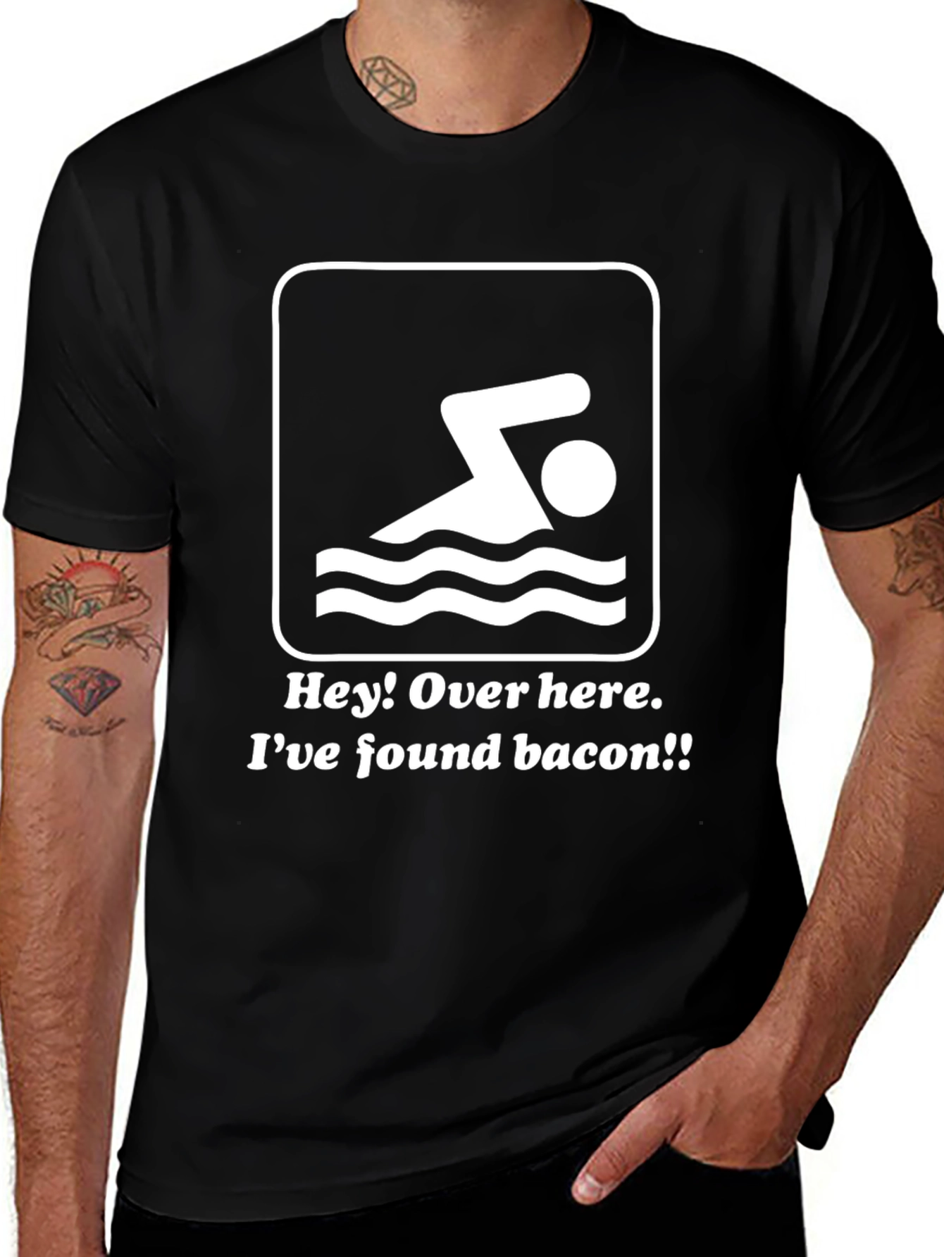 Funny Swimmer Bacon T-Shirt
