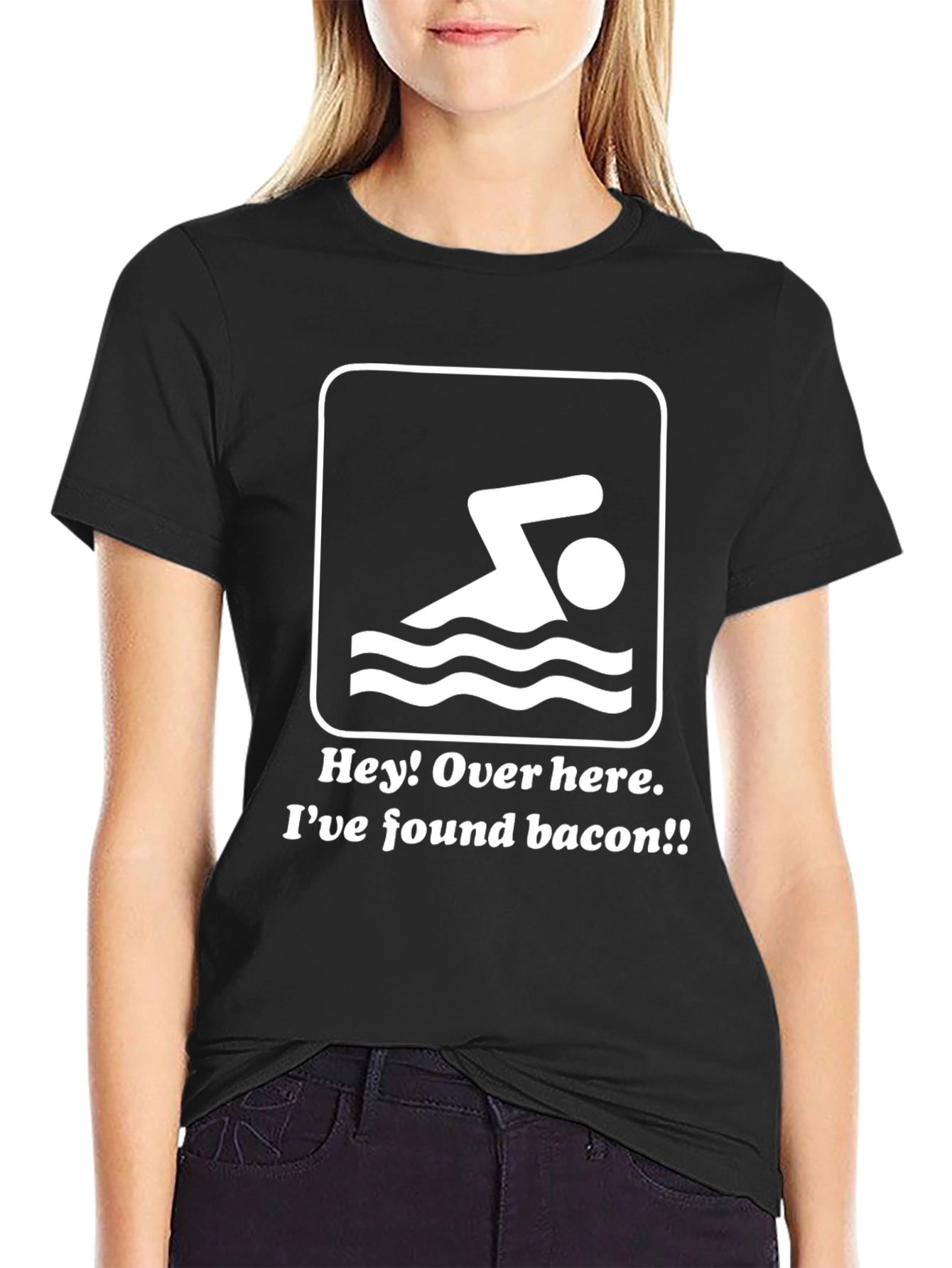Funny Swimmer Bacon T-Shirt