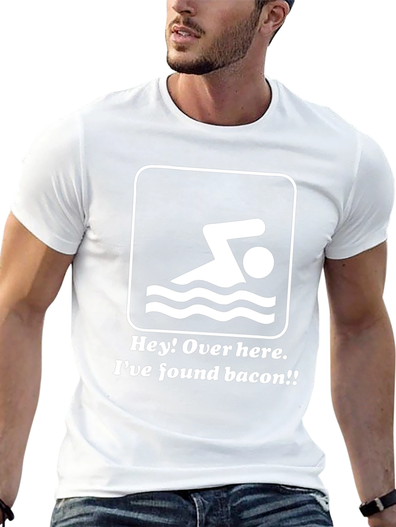 Funny Swimmer Bacon T-Shirt