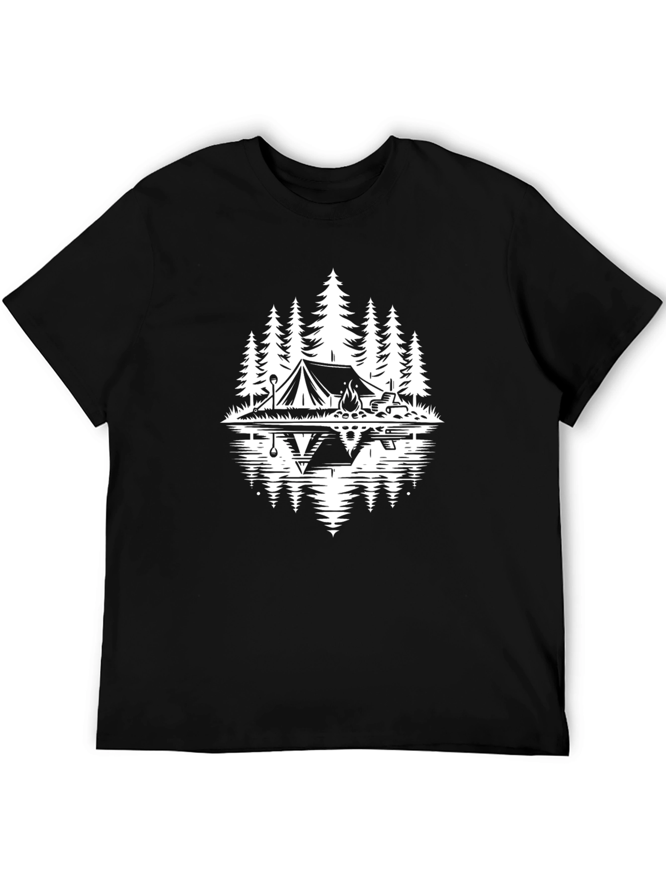 Camping Adventure T-Shirt - Black