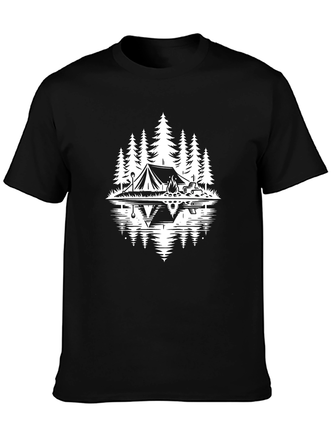 Camping Adventure T-Shirt - Black