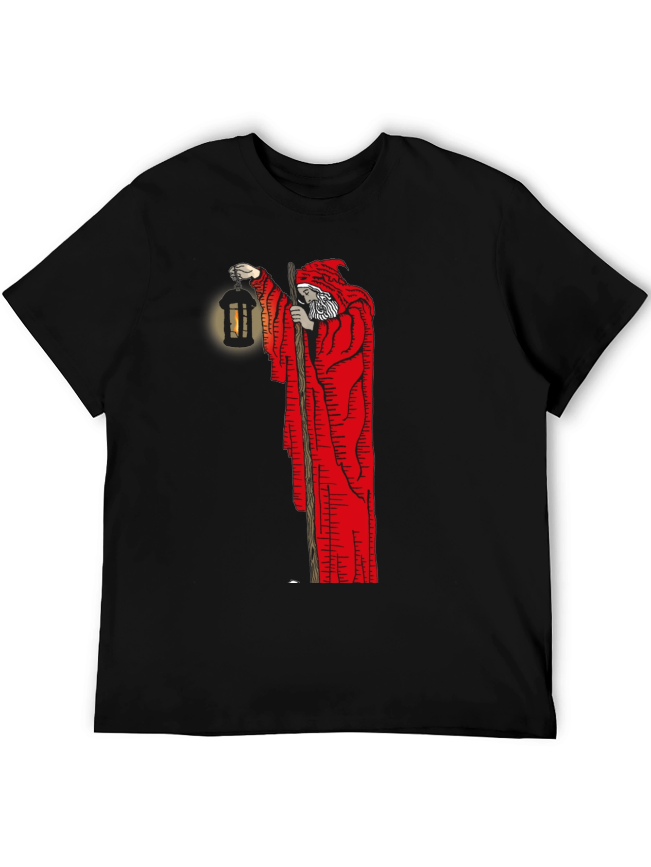 Wizard Lantern Graphic Tee - Black Cotton Blend