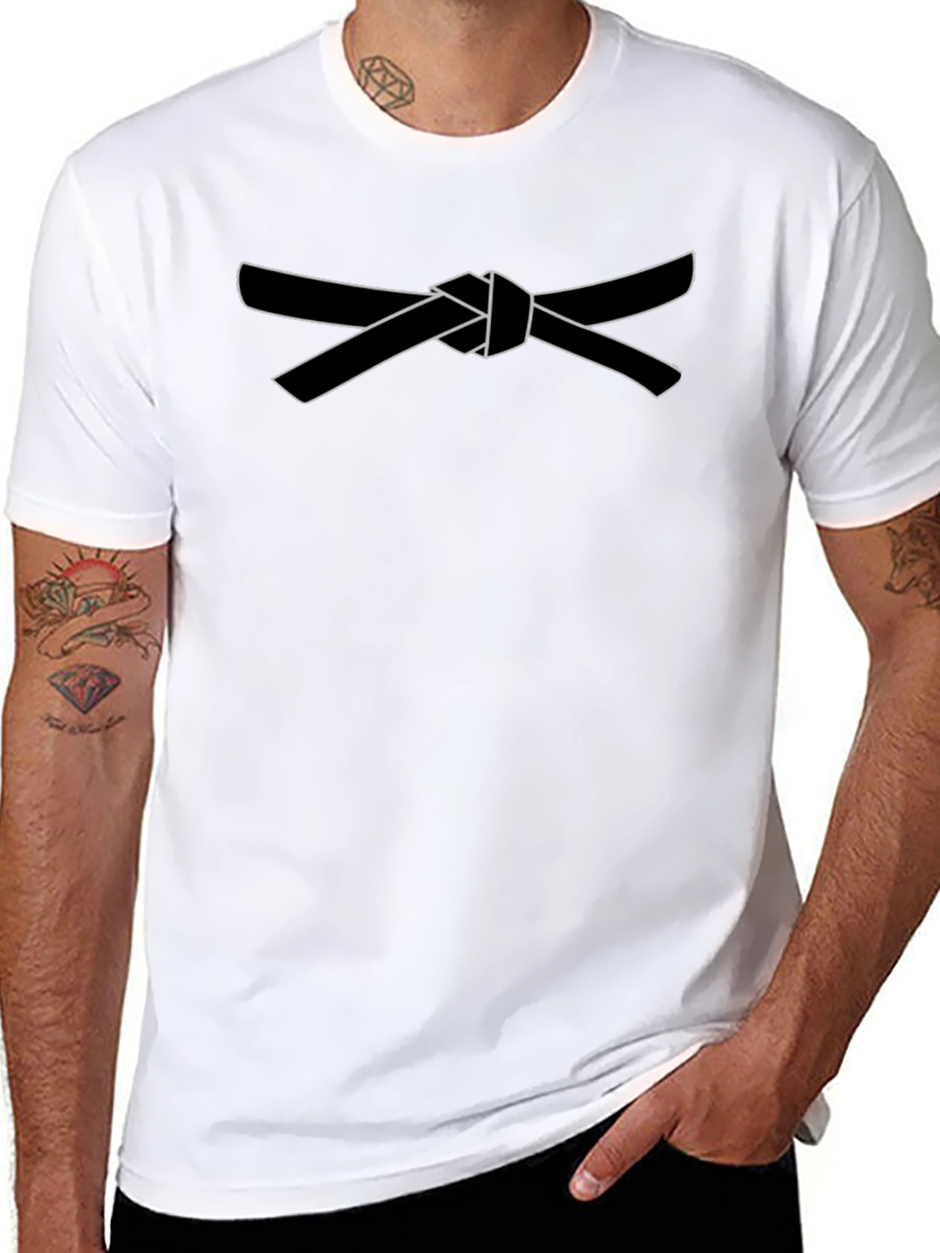 Karate Belt T-Shirt - Black Martial Arts Tee