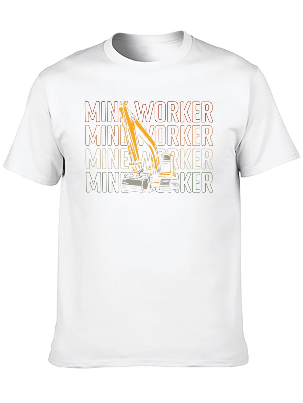 Mine Worker Excavator Graphic T-Shirt