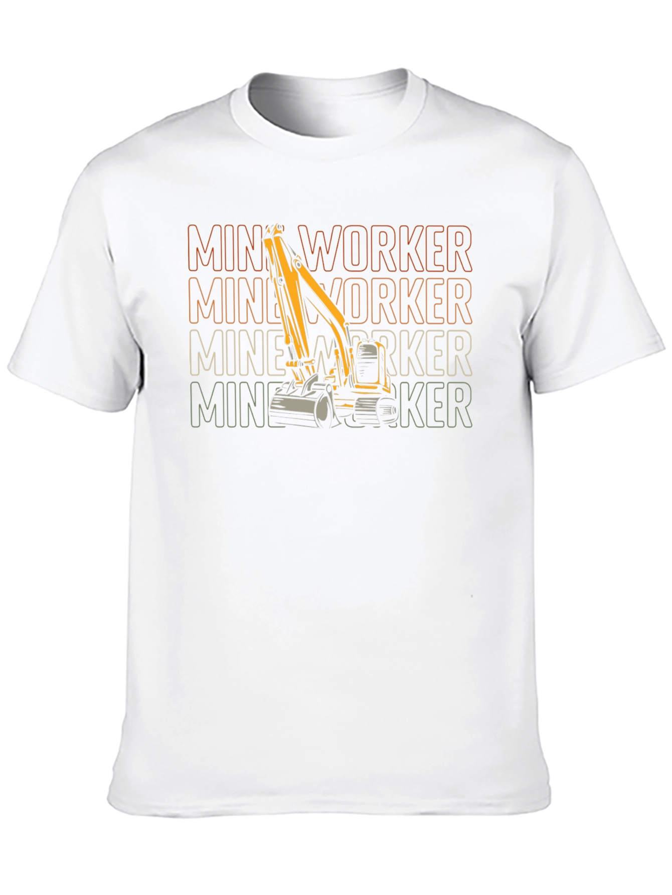 Mine Worker Excavator Graphic T-Shirt