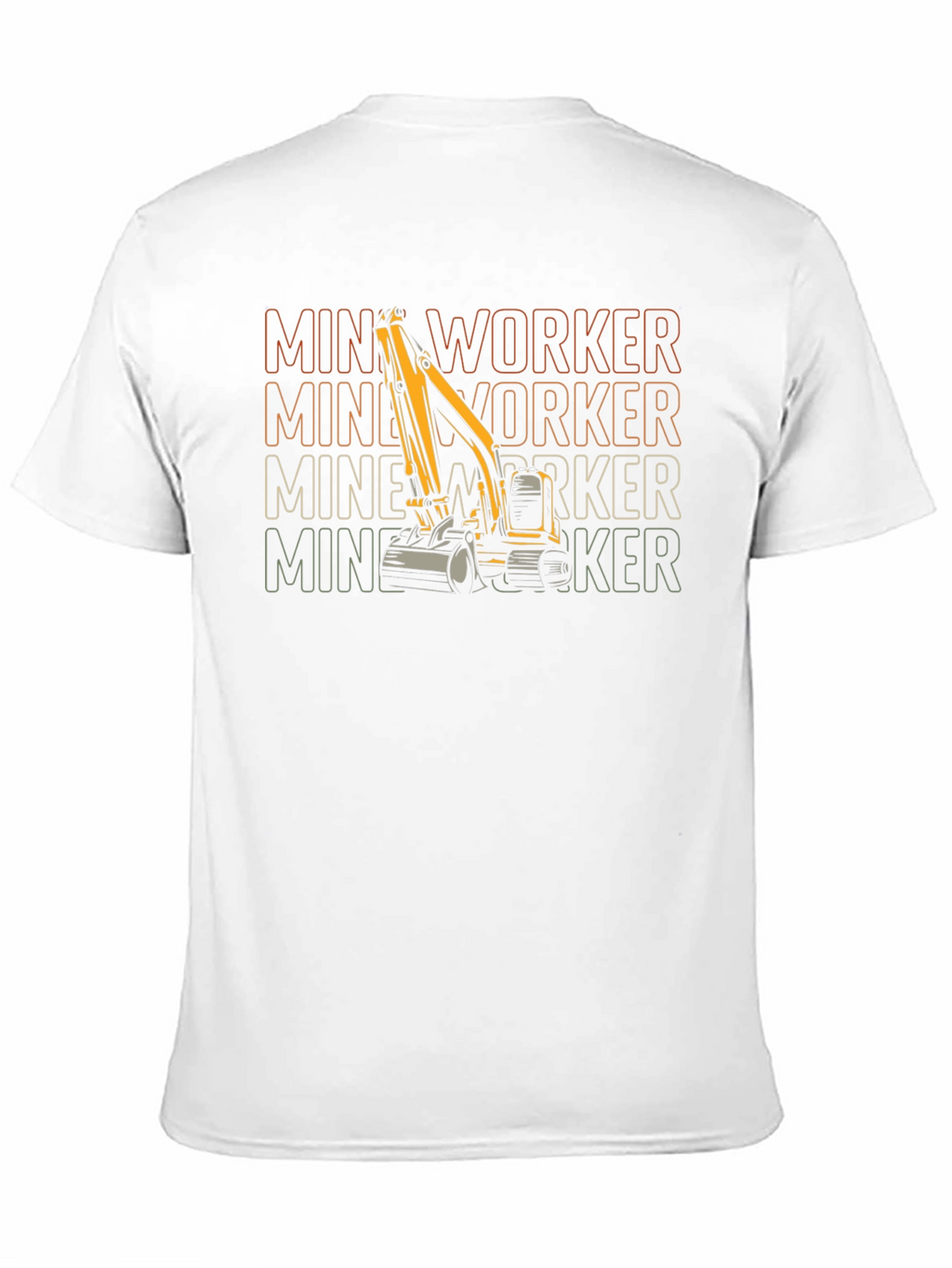 Mine Worker Excavator Graphic T-Shirt